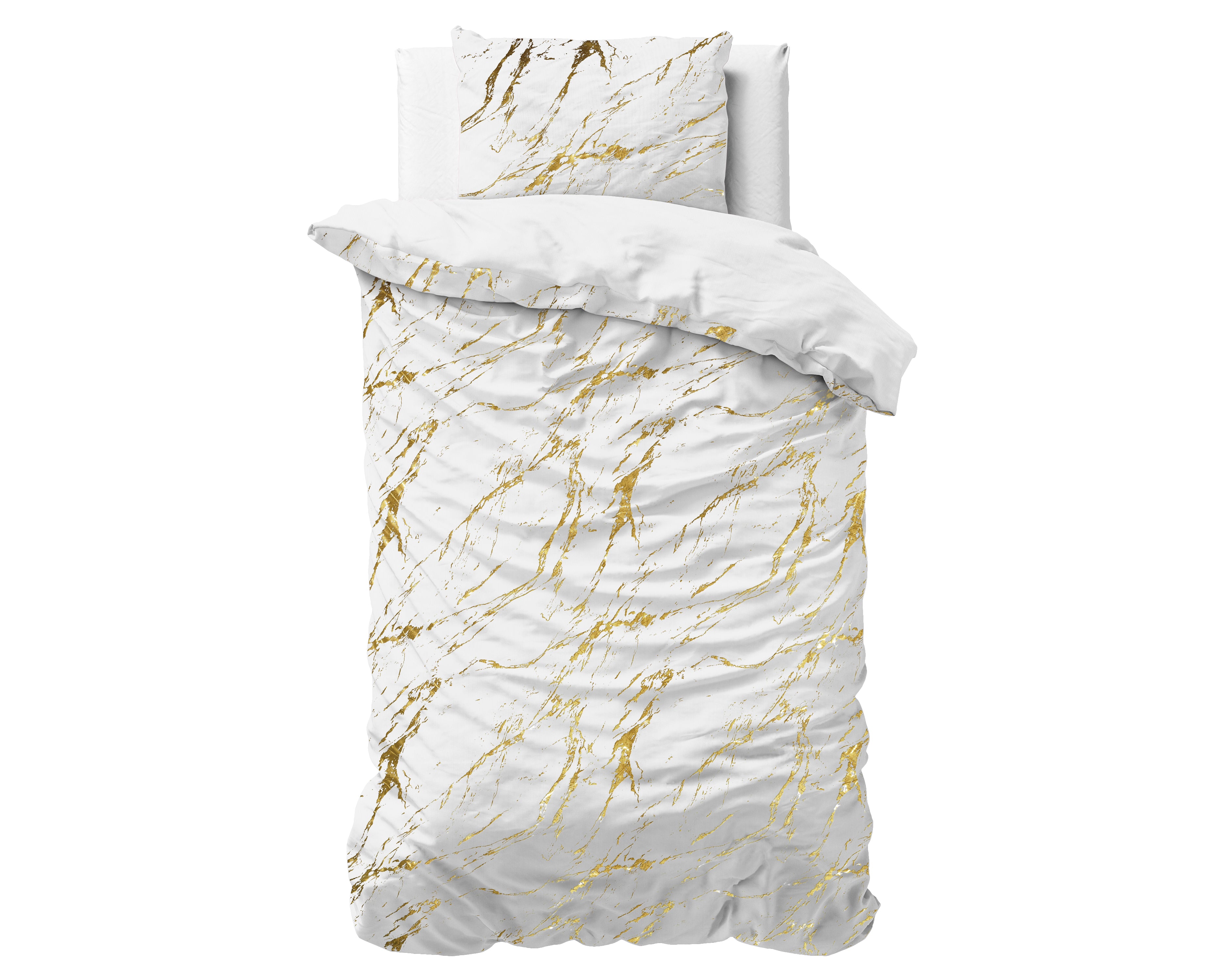 Marble Dekbedovertrek Wit - Luxe Design - Super zacht geweven - Luxe verpakt