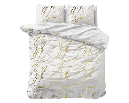 Marble Dekbedovertrek Wit - Luxe Design - Super zacht geweven - Luxe verpakt