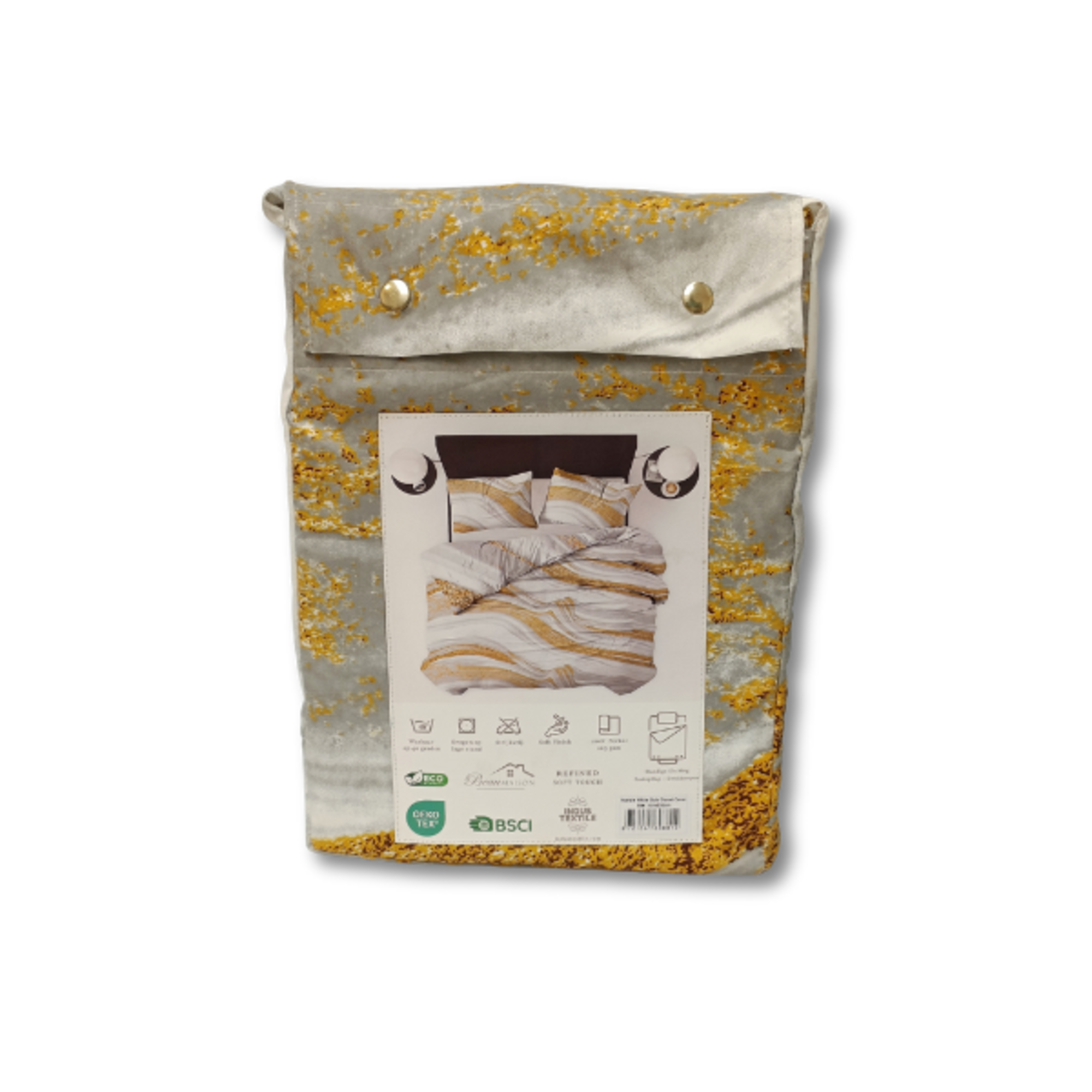 Marble White Gold Dekbedovertrek