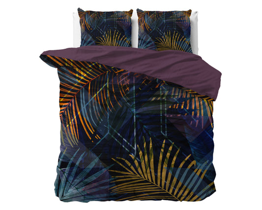 Marina Navy Dekbedovertrek - Luxe Satijn - Hoge kwaliteit - Trendy prints