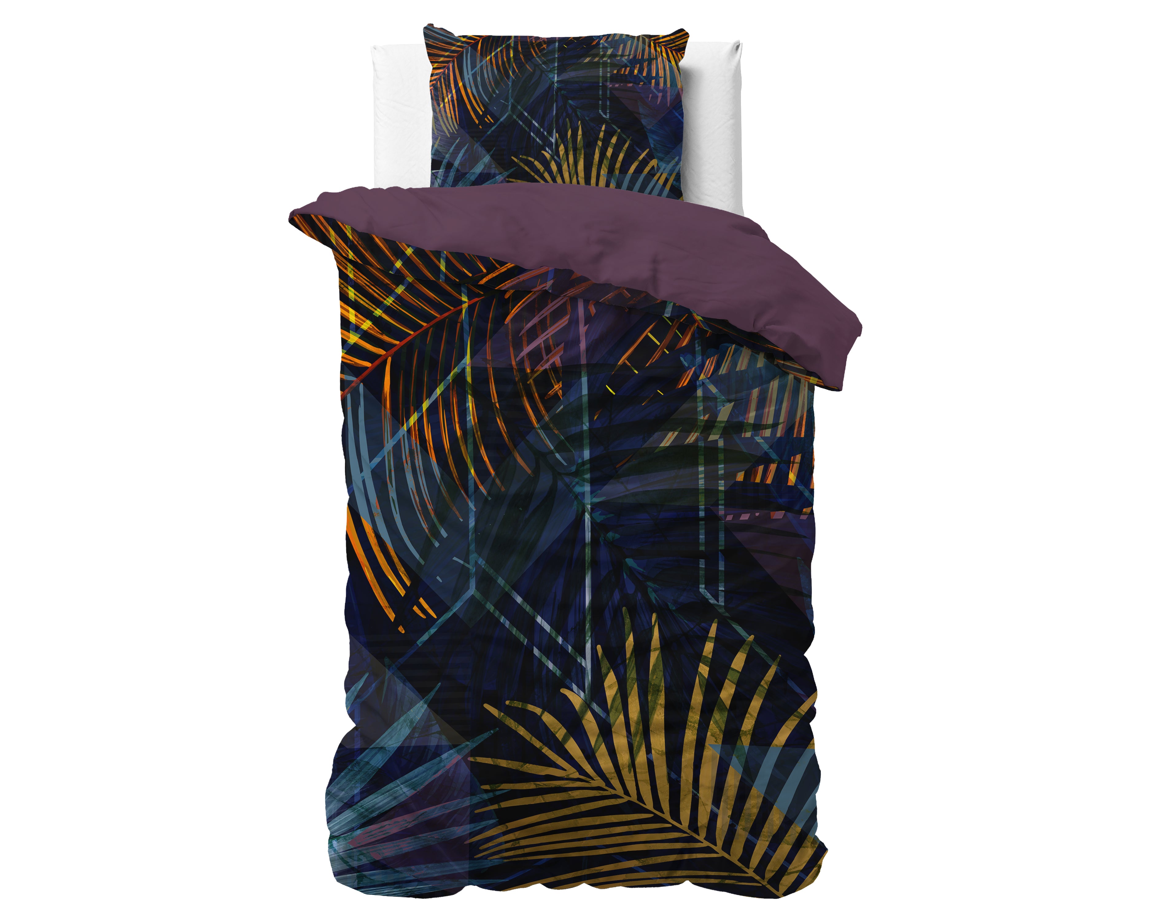 Marina Navy Dekbedovertrek - Luxe Satijn - Hoge kwaliteit - Trendy prints