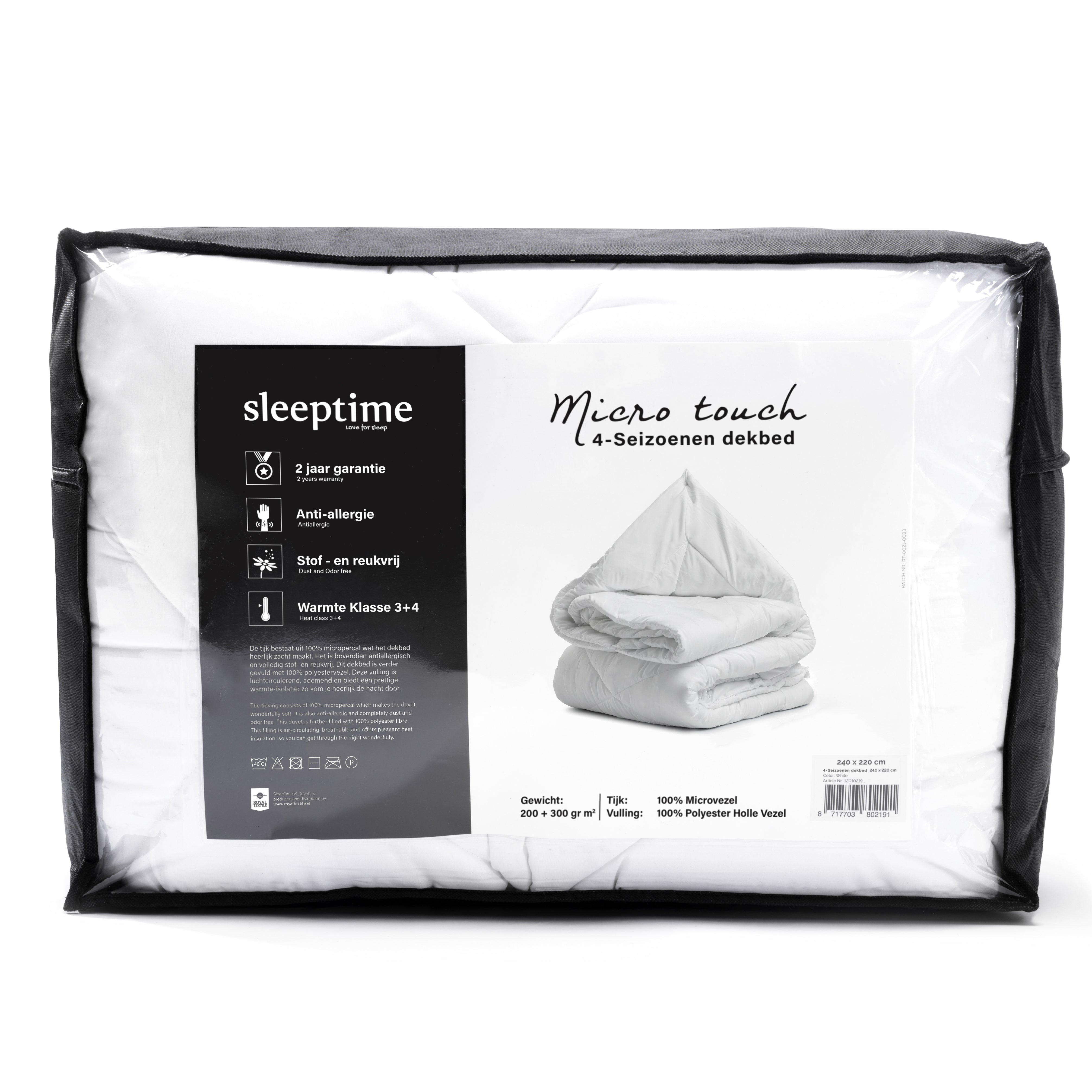 Micro Touch 4-Seizoenen Dekbed wit - Standaard dekbed - Makkelijk wasbaar - Anti-allergisch