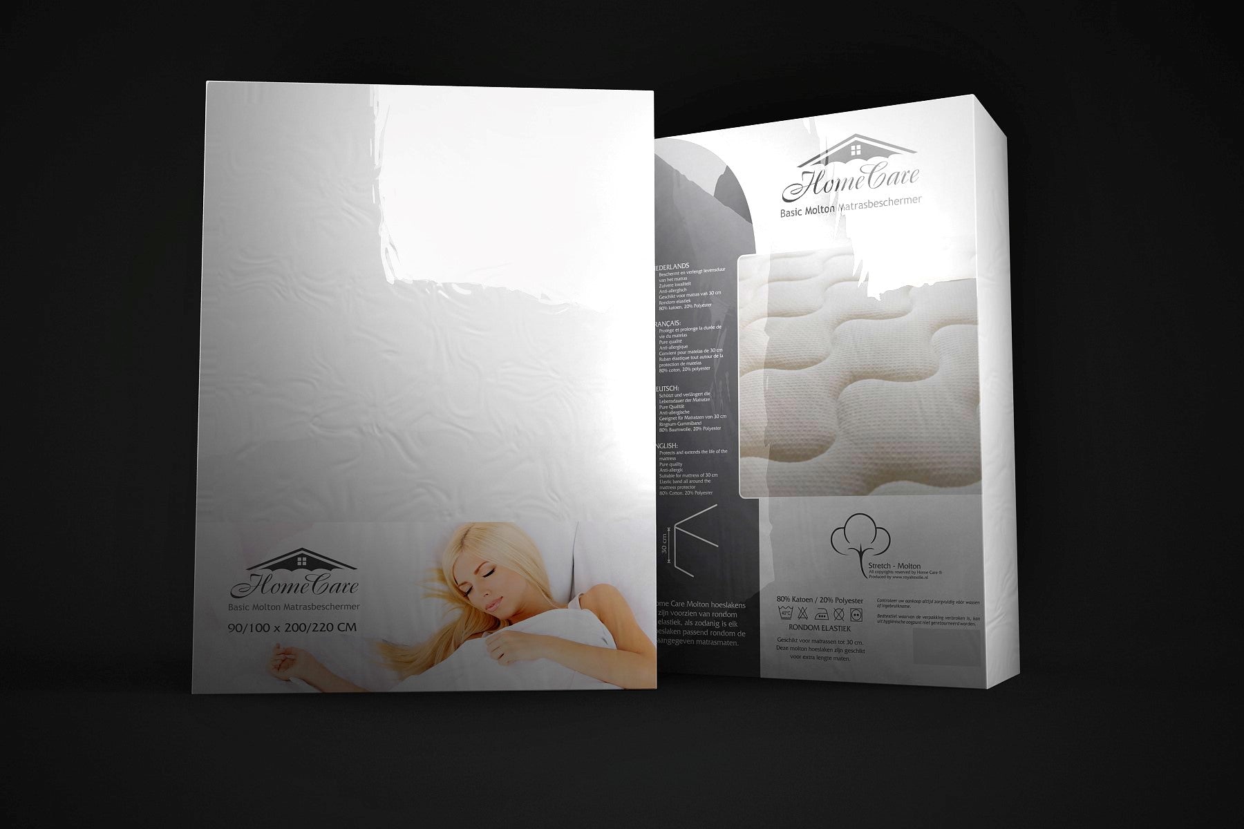 Molton Hoeslaken - Vocht absorberend - Beschermt je matras - Mooie kwaliteit