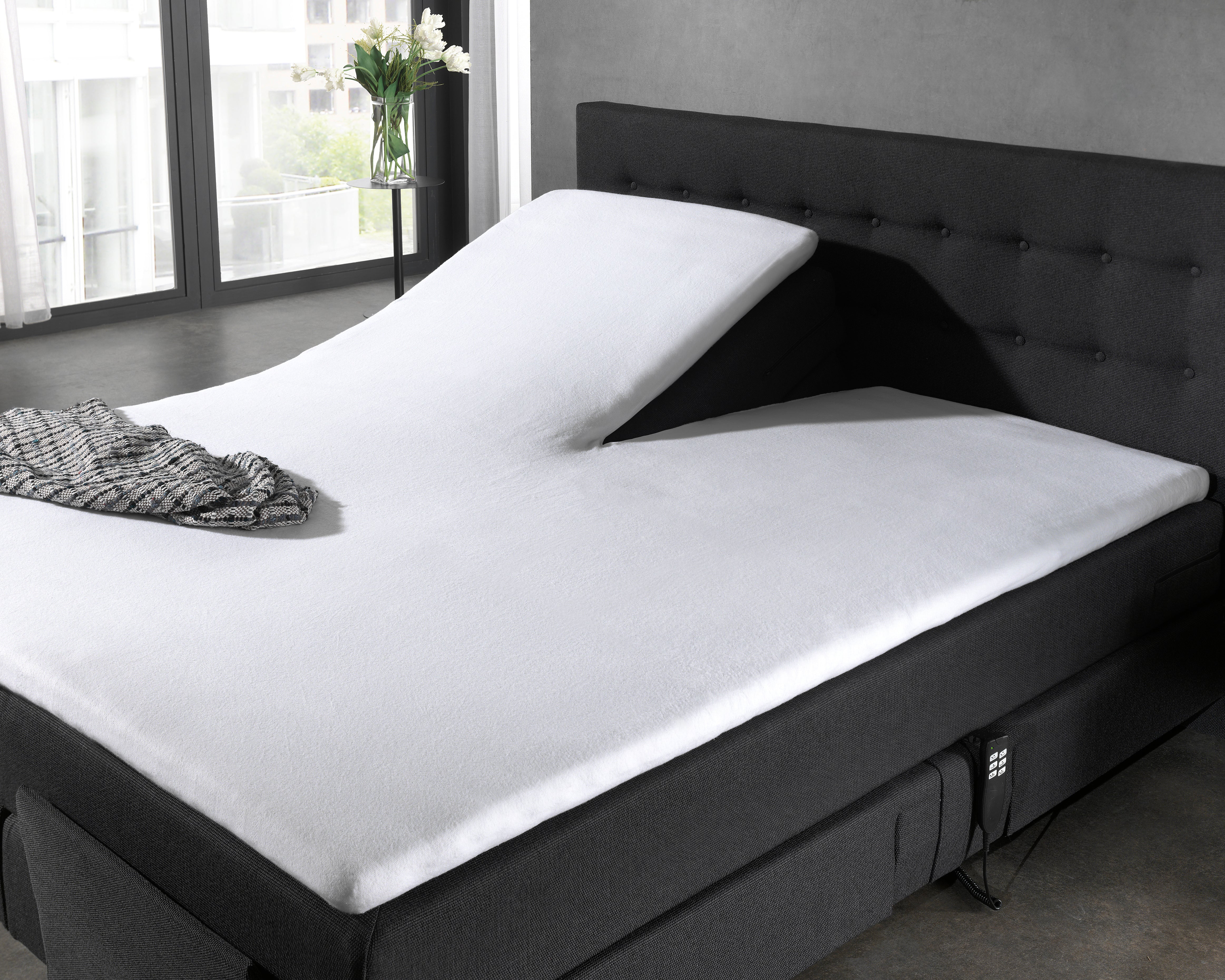 Molton Splittopper Hoeslaken - Vocht absorberend - Beschermt je matras - Mooie kwaliteit