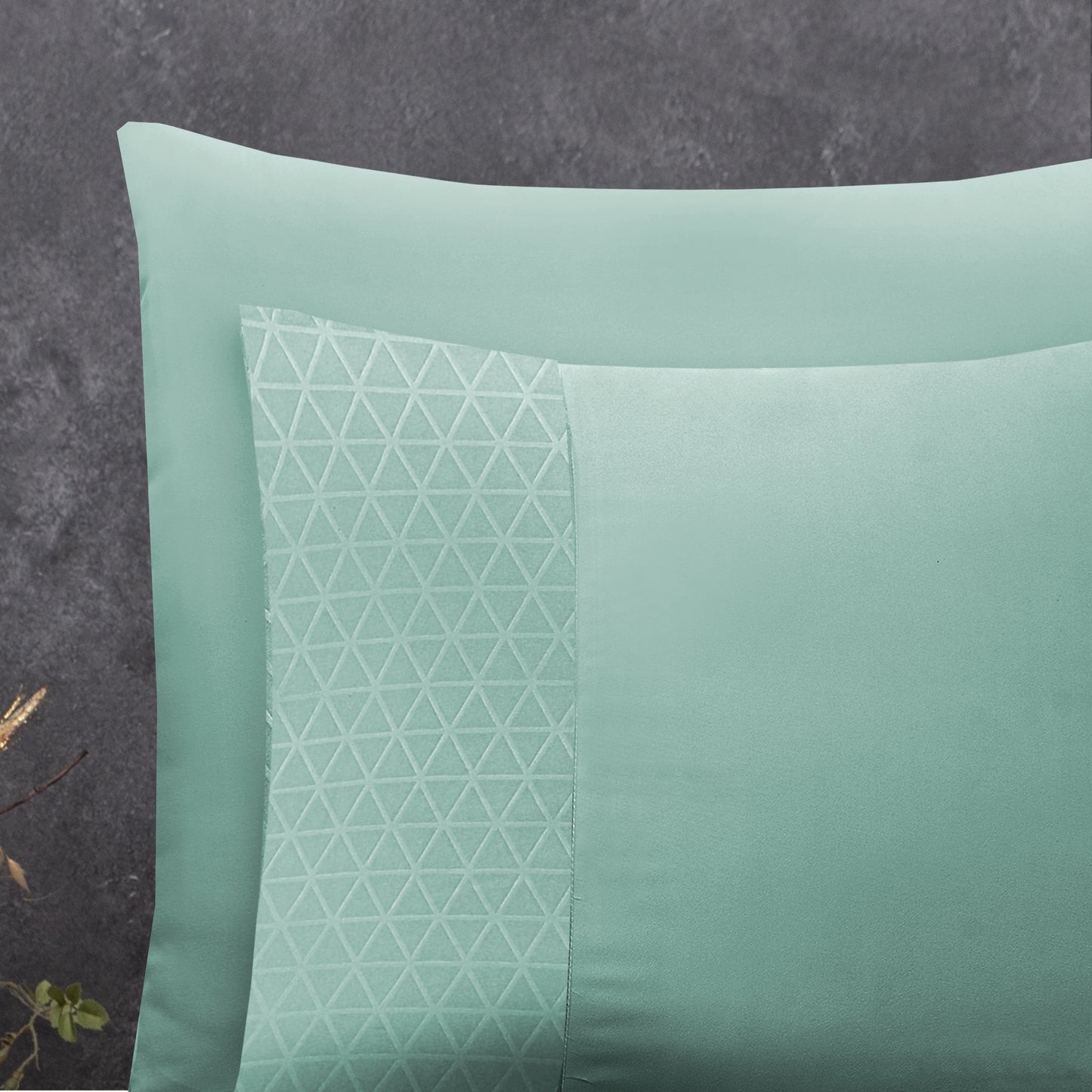 Monte Negro Dekbedovertrek Mint Groen - Uni design - Diepdruk design - Makkelijk wasbaar
