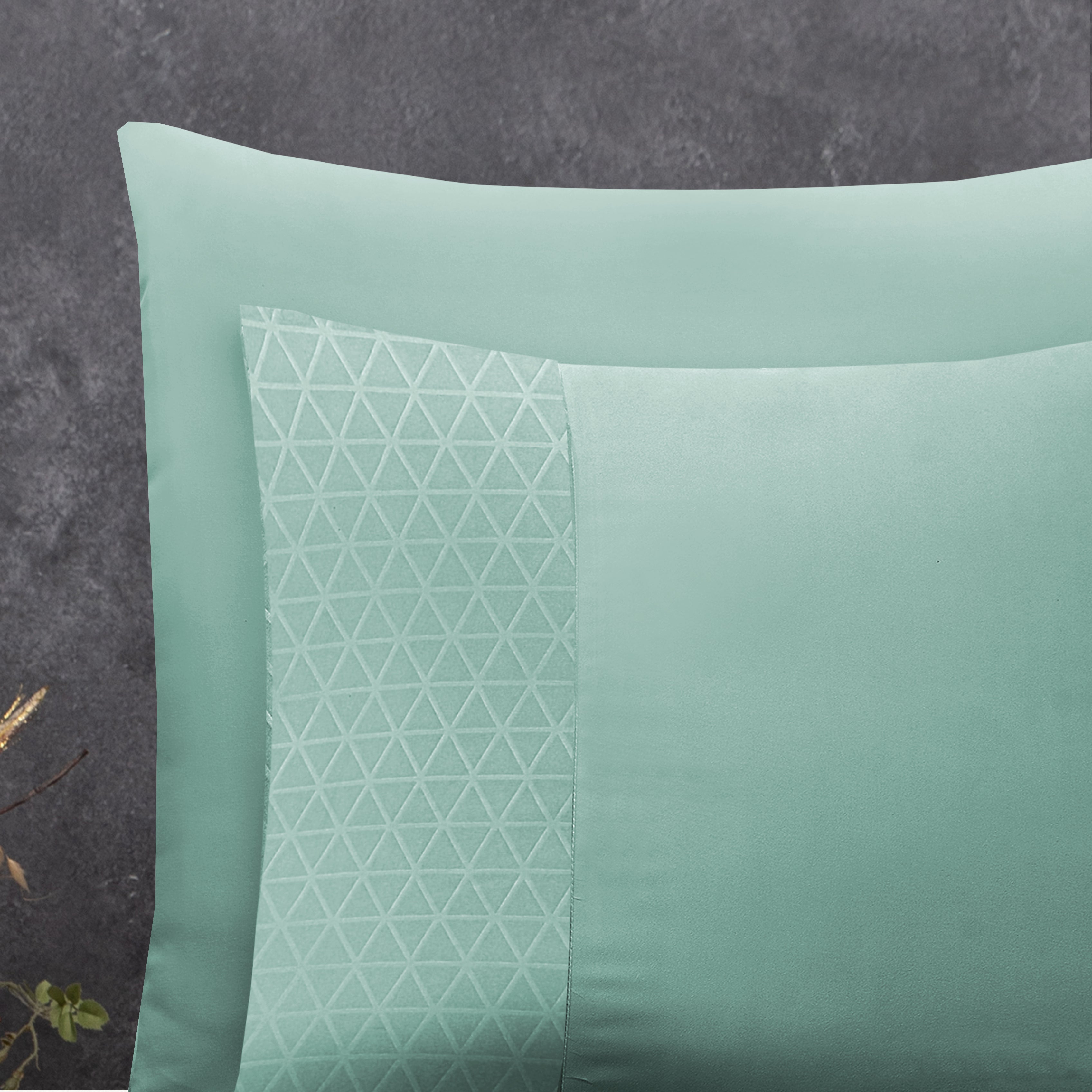 Monte Negro Dekbedovertrek Mint Groen - Uni design - Diepdruk design - Makkelijk wasbaar
