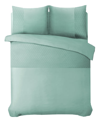 Monte Negro Dekbedovertrek Mint Groen - Uni design - Diepdruk design - Makkelijk wasbaar