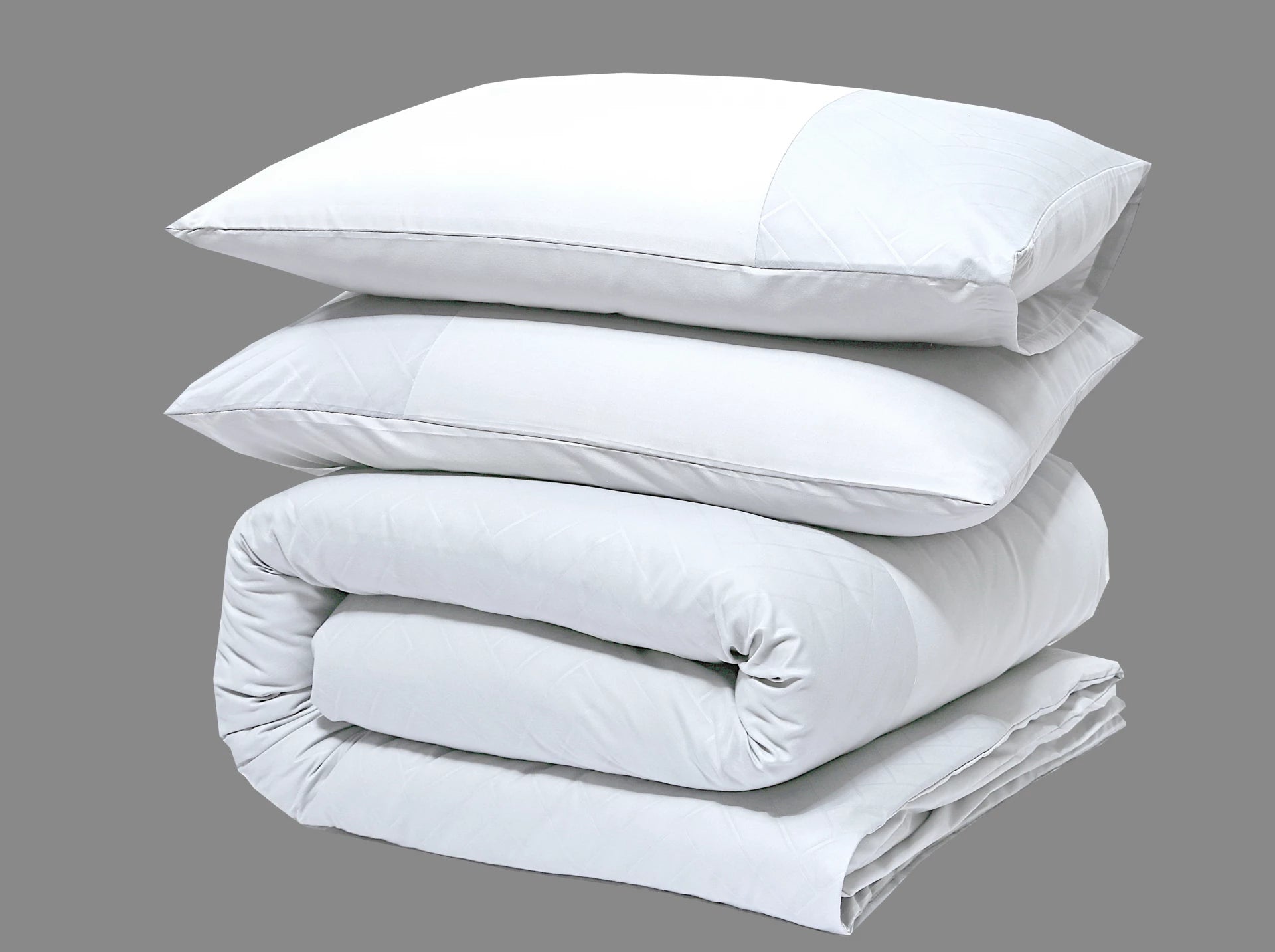 Monte Negro Duvet Cover White - Plain design - Deep print design - Easy to wash