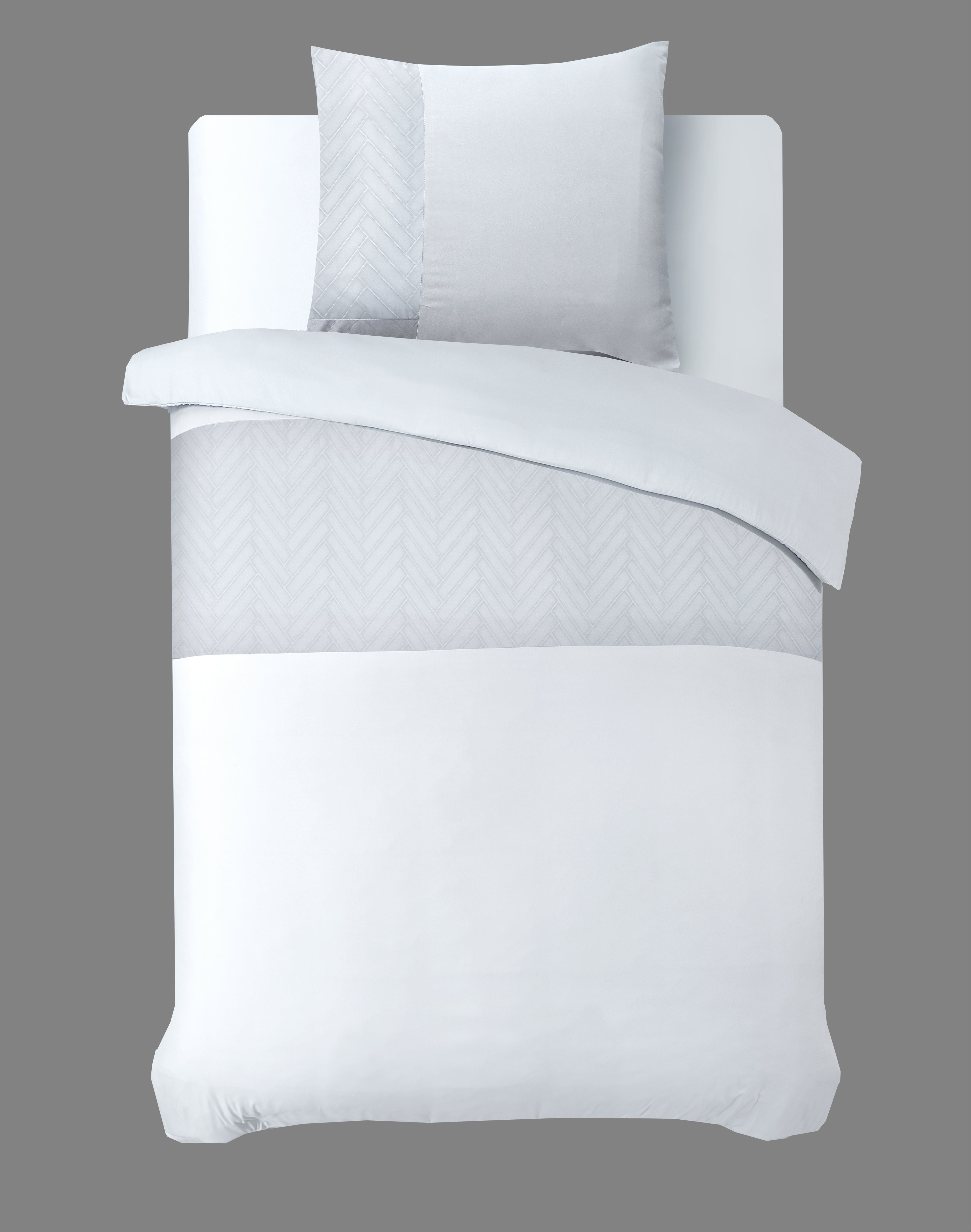 Monte Negro Duvet Cover White - Plain design - Deep print design - Easy to wash