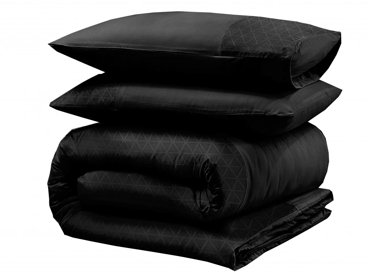 Monte Negro Dekbedovertrek Zwart - Uni design - Diepdruk design - Makkelijk wasbaar