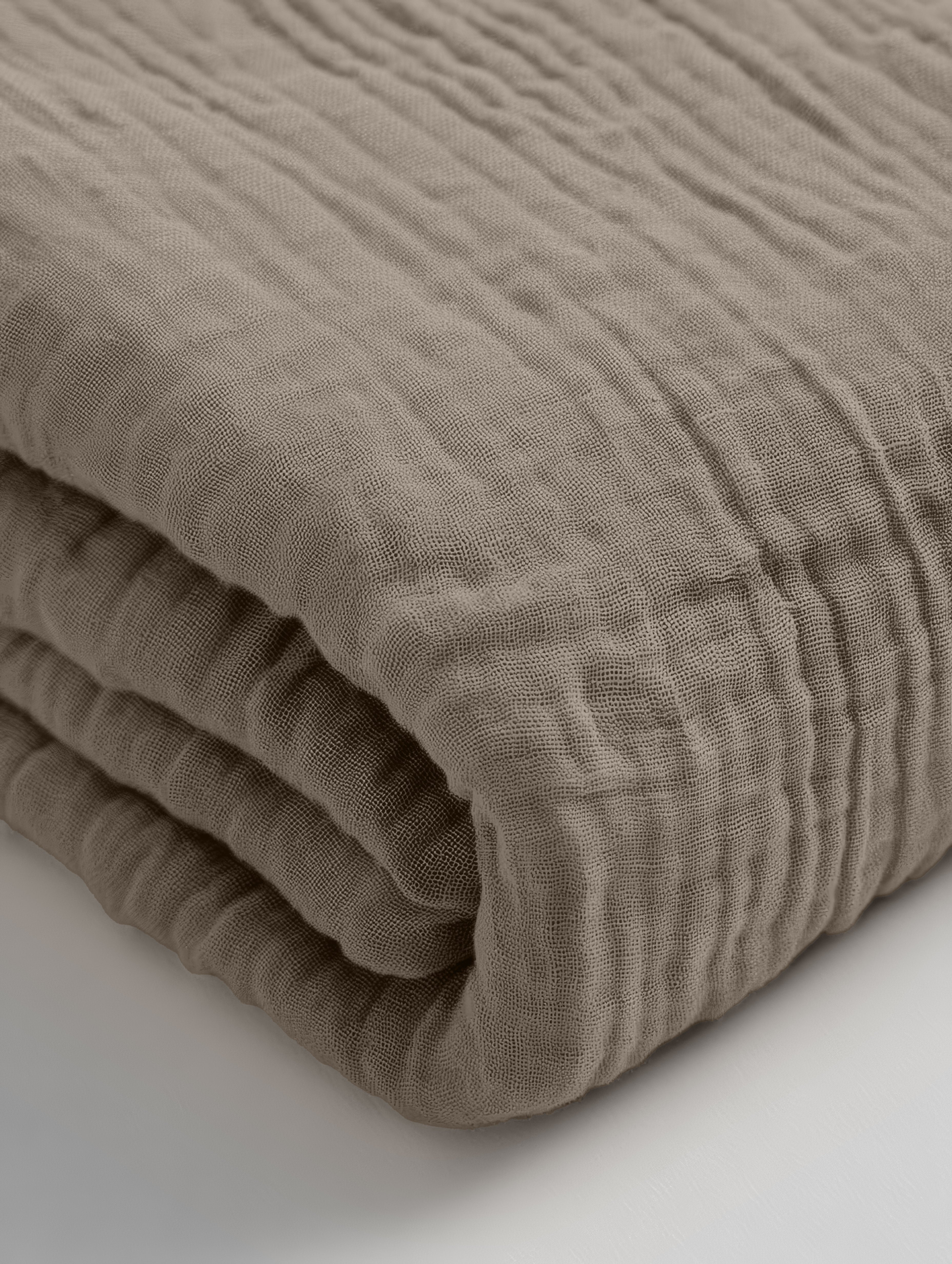 Mousseline Hoeslaken Taupe