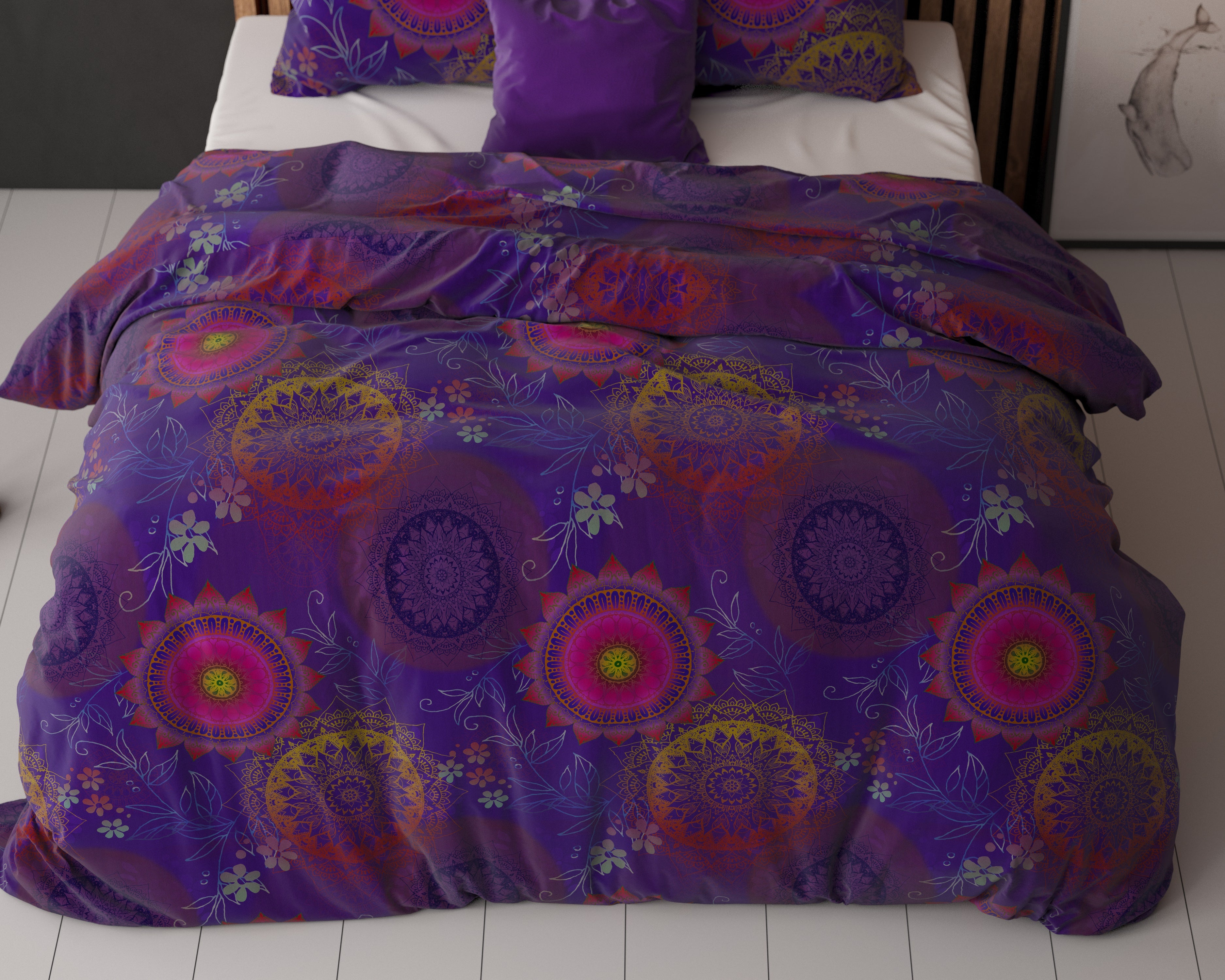 Normy Dekbedovertrek Multi - Katoen geweven - Strijkvrij - Leuke prints