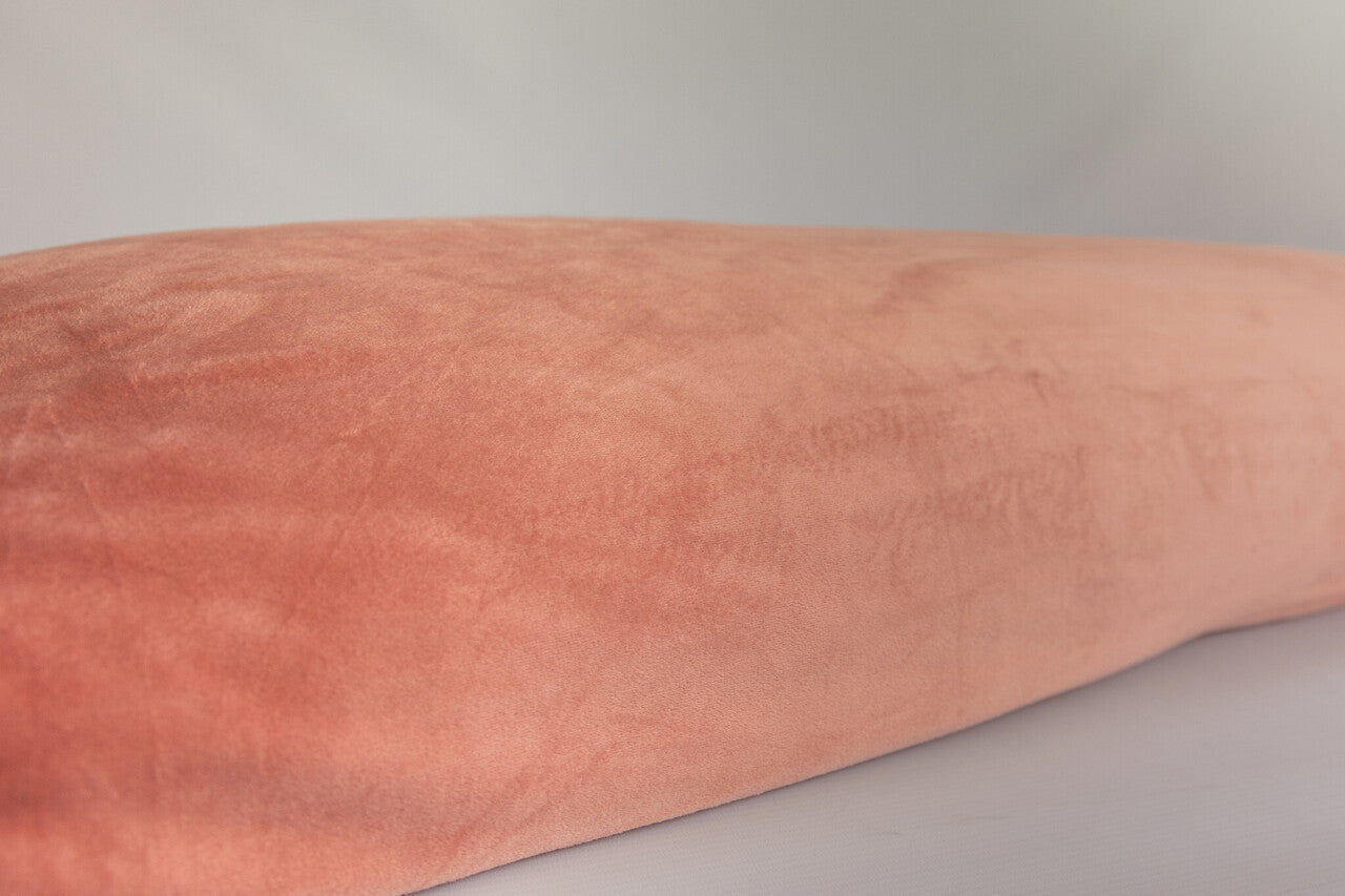 Nude Pink Body Pillow Pillowcase – Soft Velvet Cover for Pregnancy Pillows