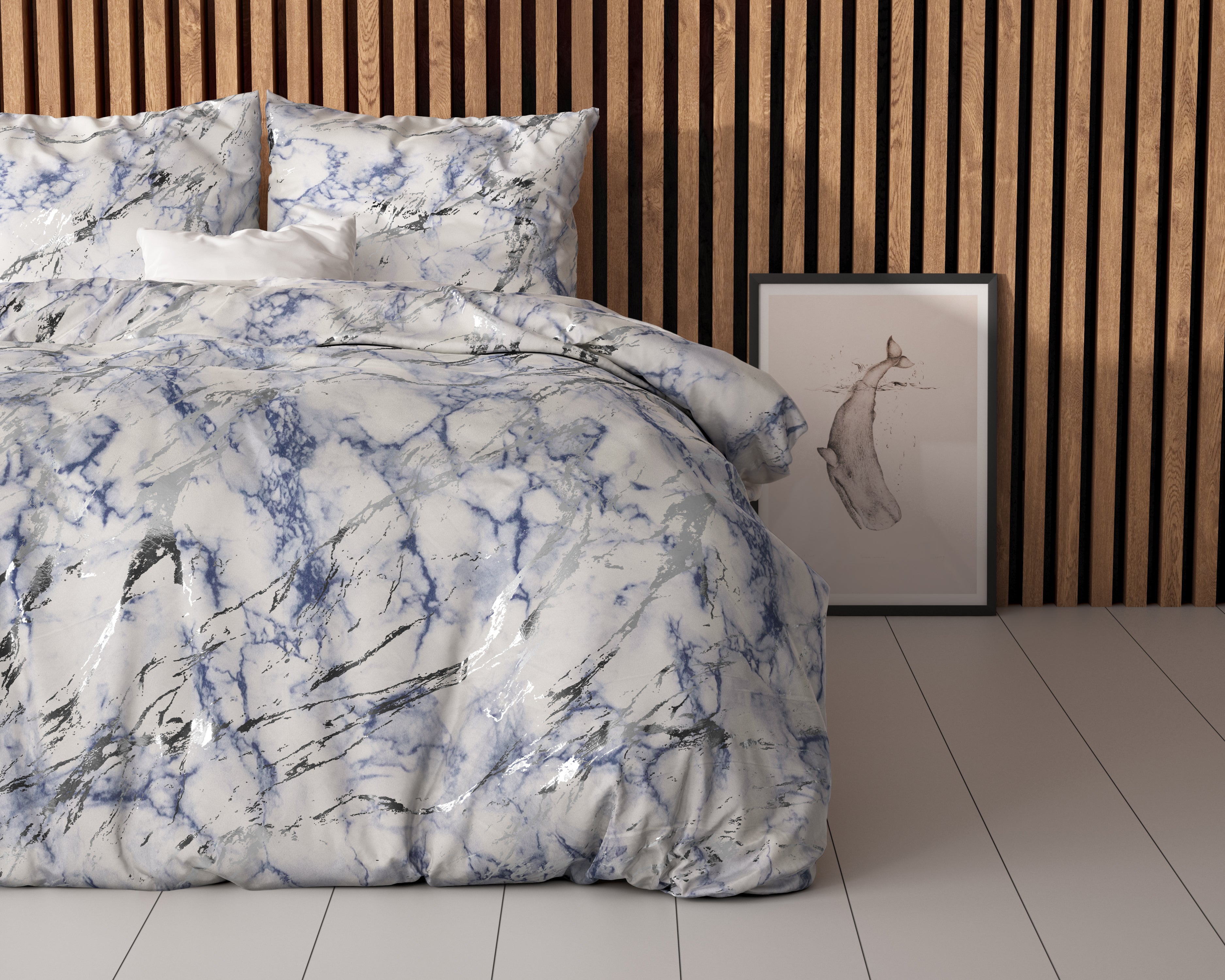 Ocean Dekbedovertrek Blauw - Luxe Design - Super zacht geweven - Luxe verpakt