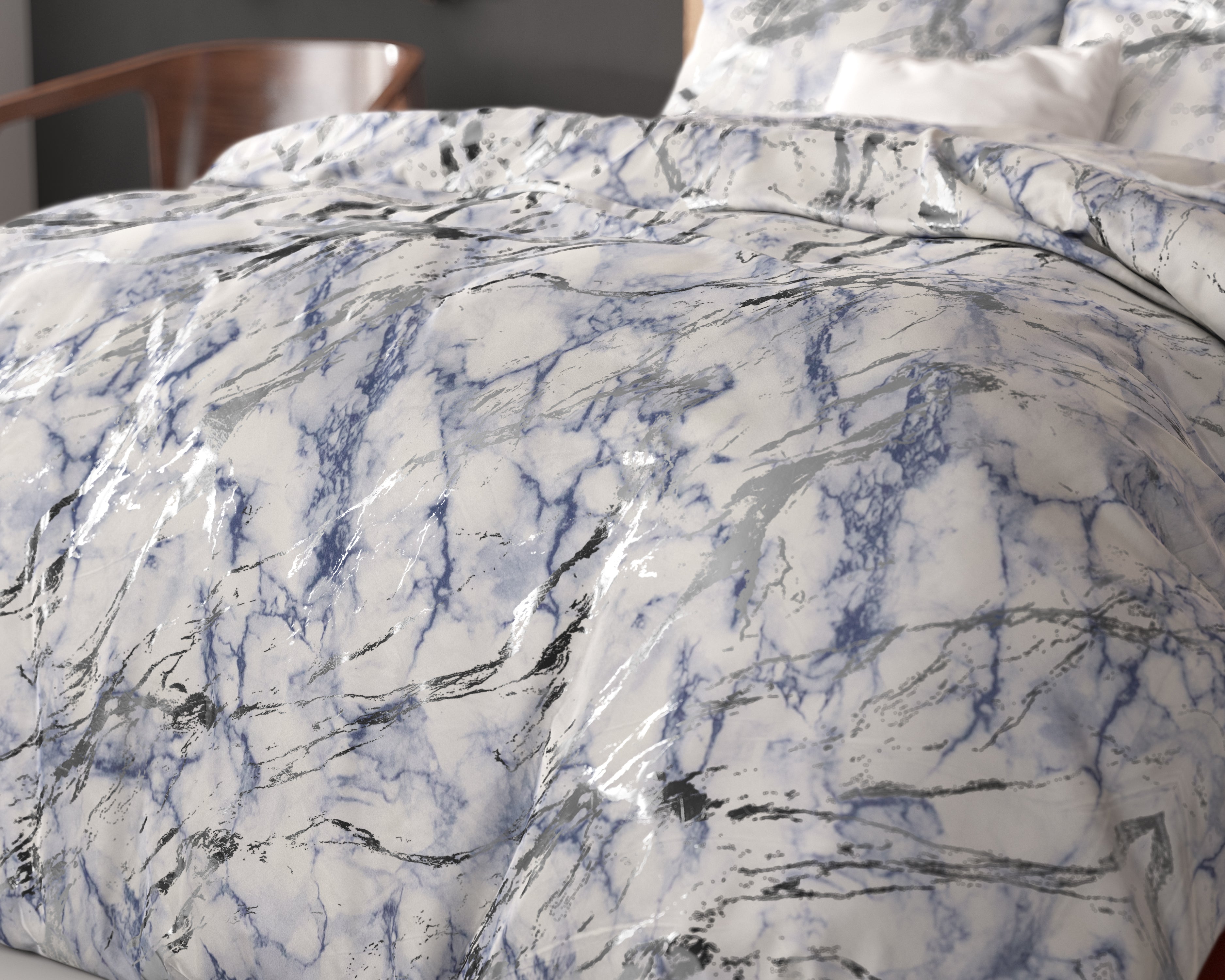 Ocean Dekbedovertrek Blauw - Luxe Design - Super zacht geweven - Luxe verpakt
