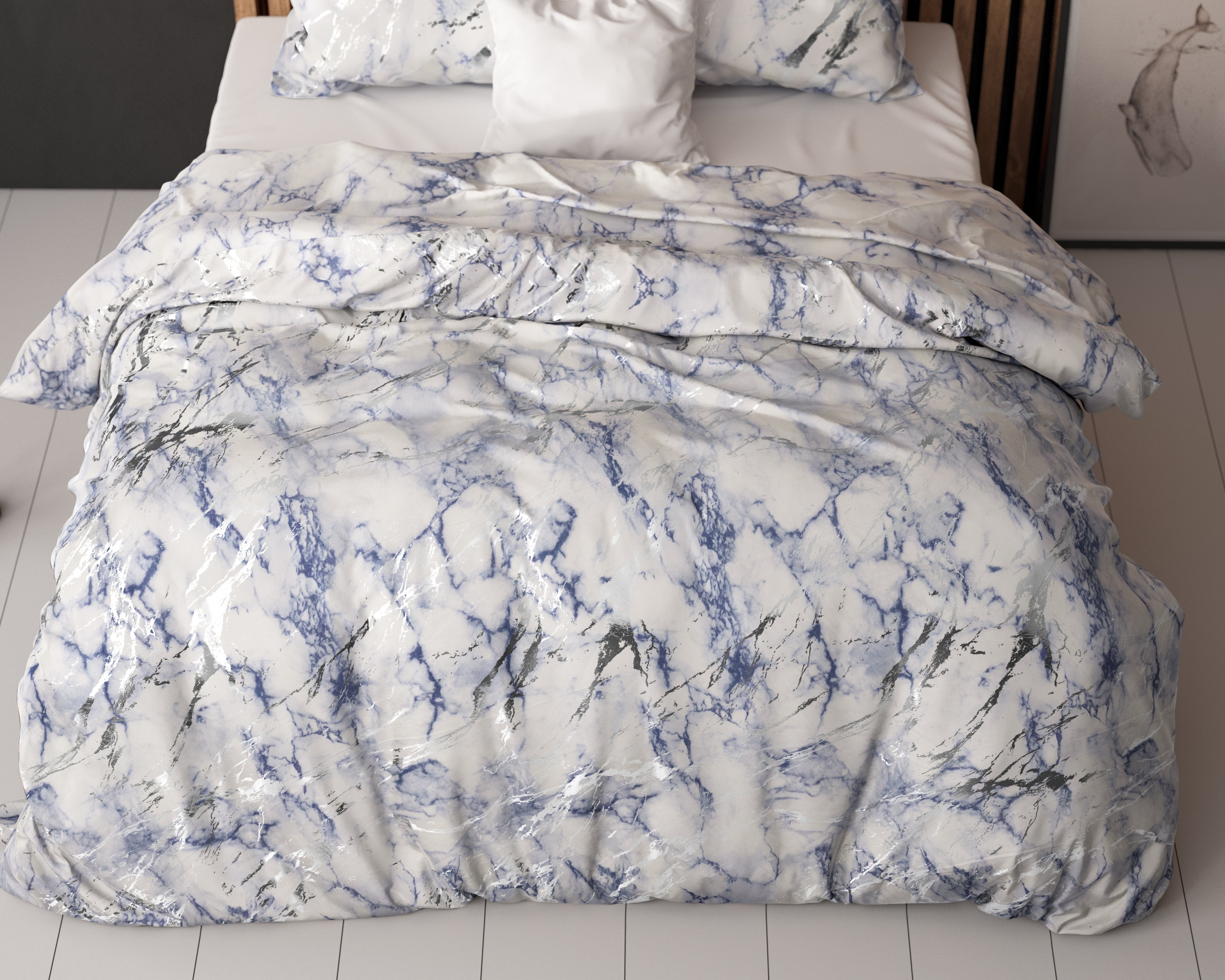 Ocean Dekbedovertrek Blauw - Luxe Design - Super zacht geweven - Luxe verpakt