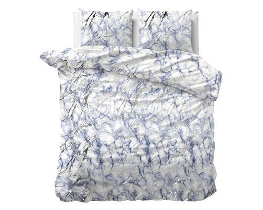 Ocean Dekbedovertrek Blauw - Luxe Design - Super zacht geweven - Luxe verpakt