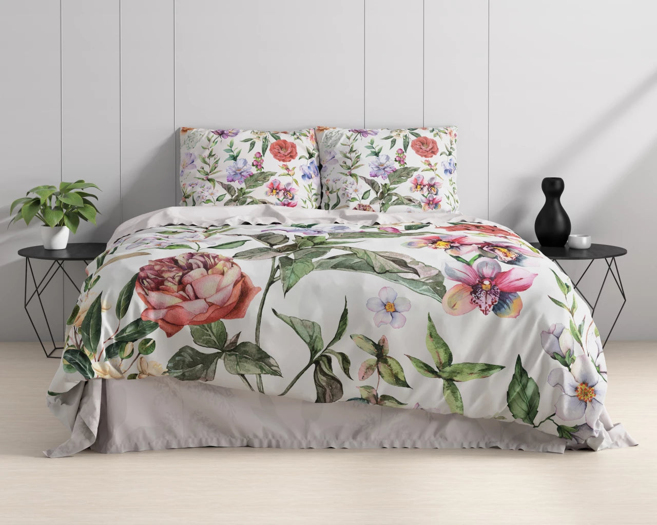 Ophelia Wit Katoenen Dekbedovertrek