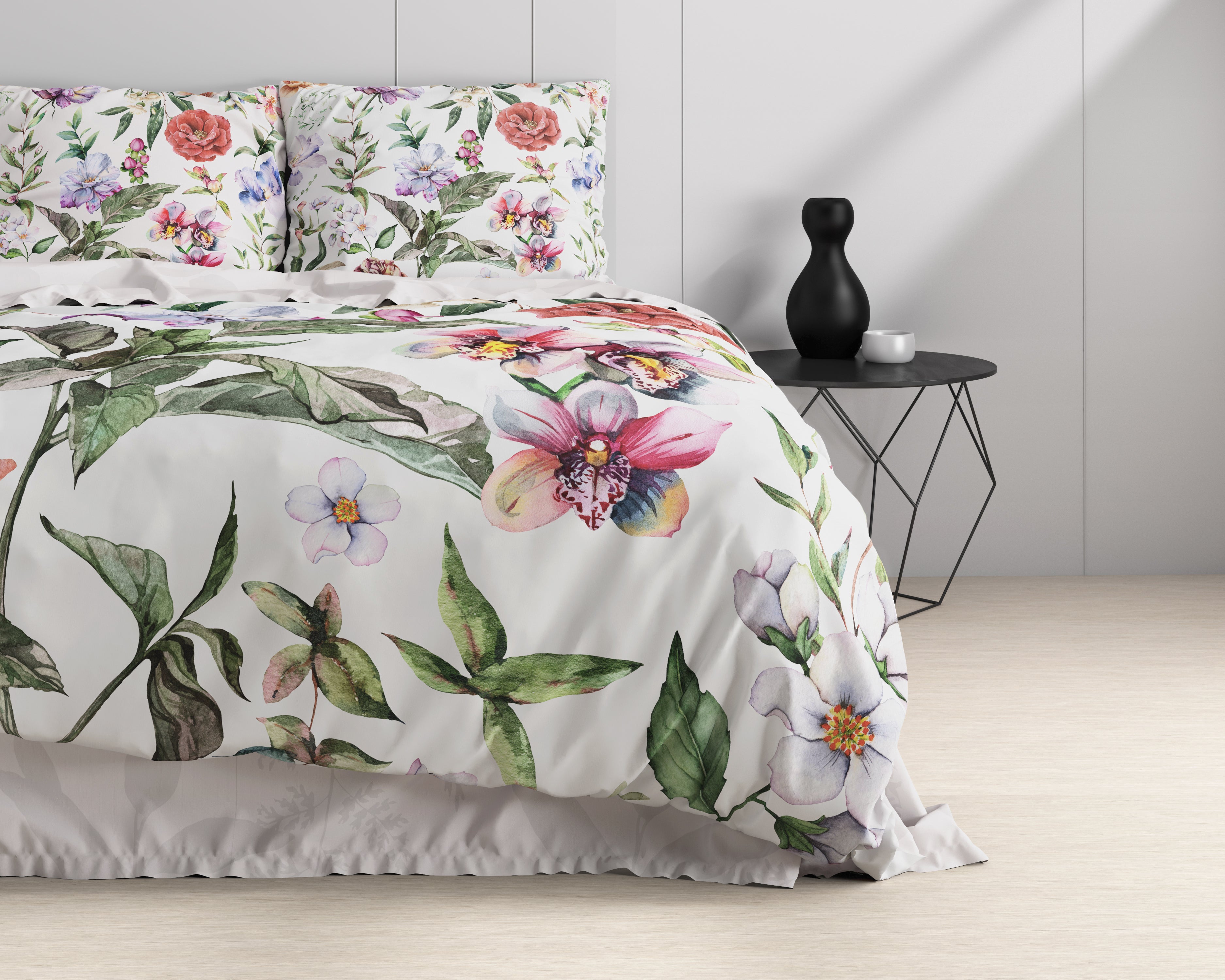 Ophelia Wit Katoenen Dekbedovertrek