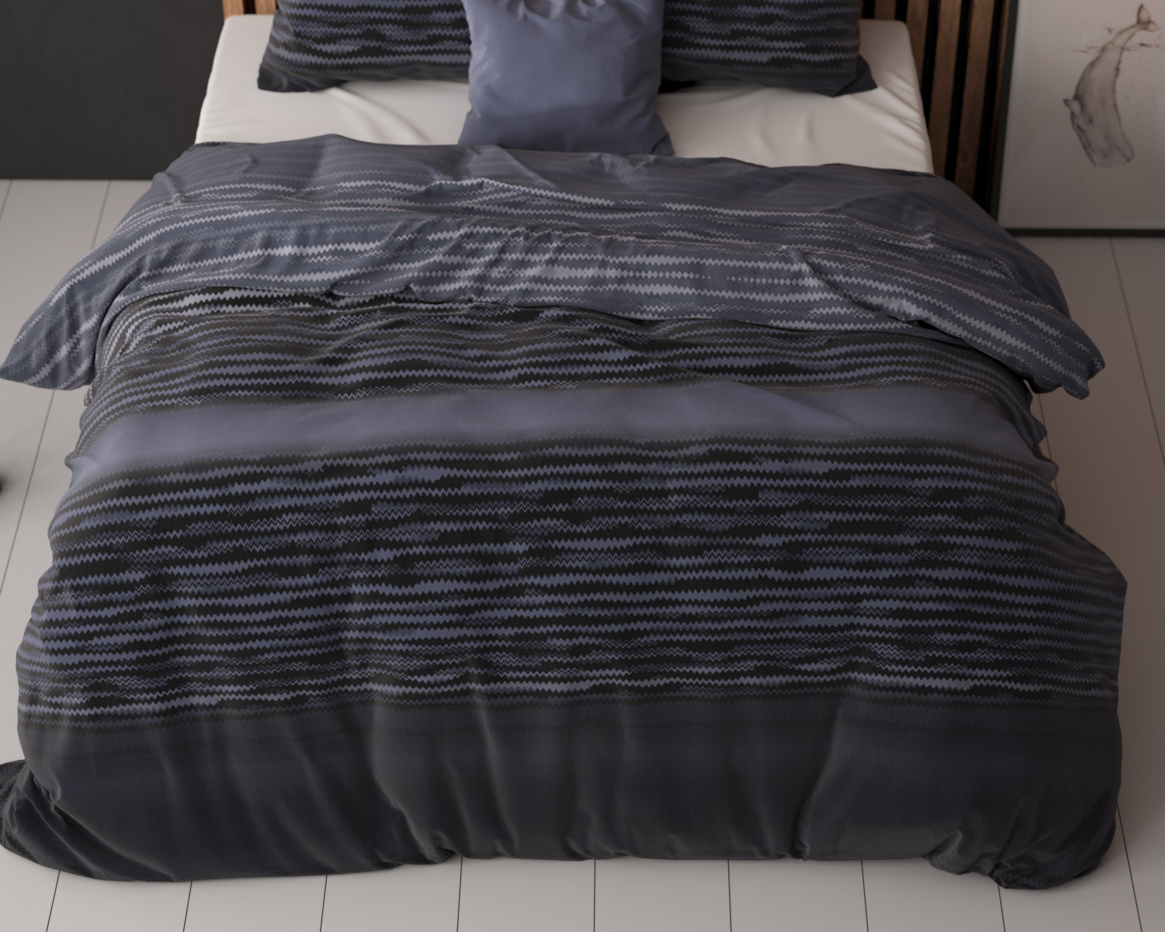 Pablo Black Duvet Cover - Non-Iron - Cotton Woven - Fun Prints