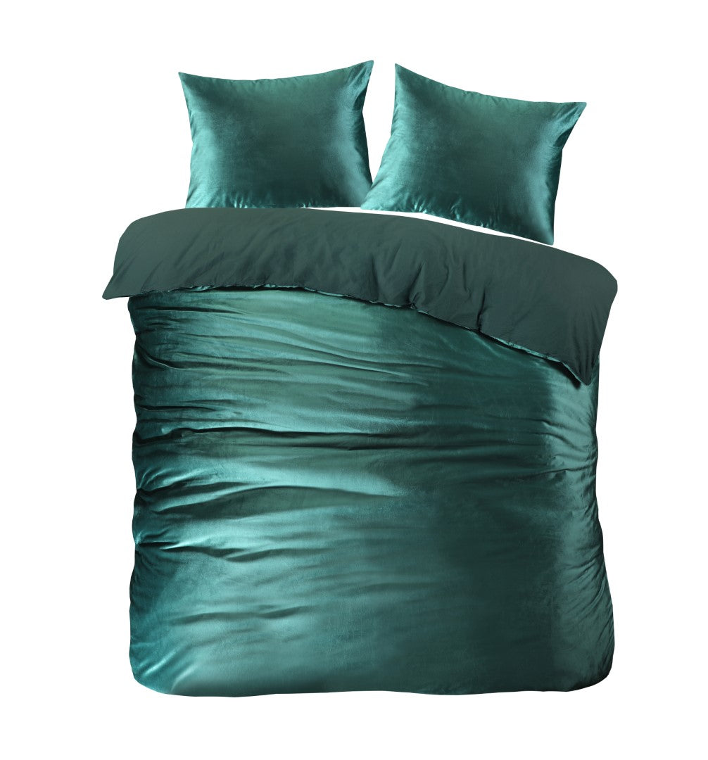 Uni Velvet Dekbedovertrek Groen - Luxe en Comfortabel | Extra Lang