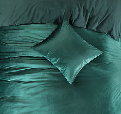 Uni Velvet Dekbedovertrek Groen - Luxe en Comfortabel | Extra Lang