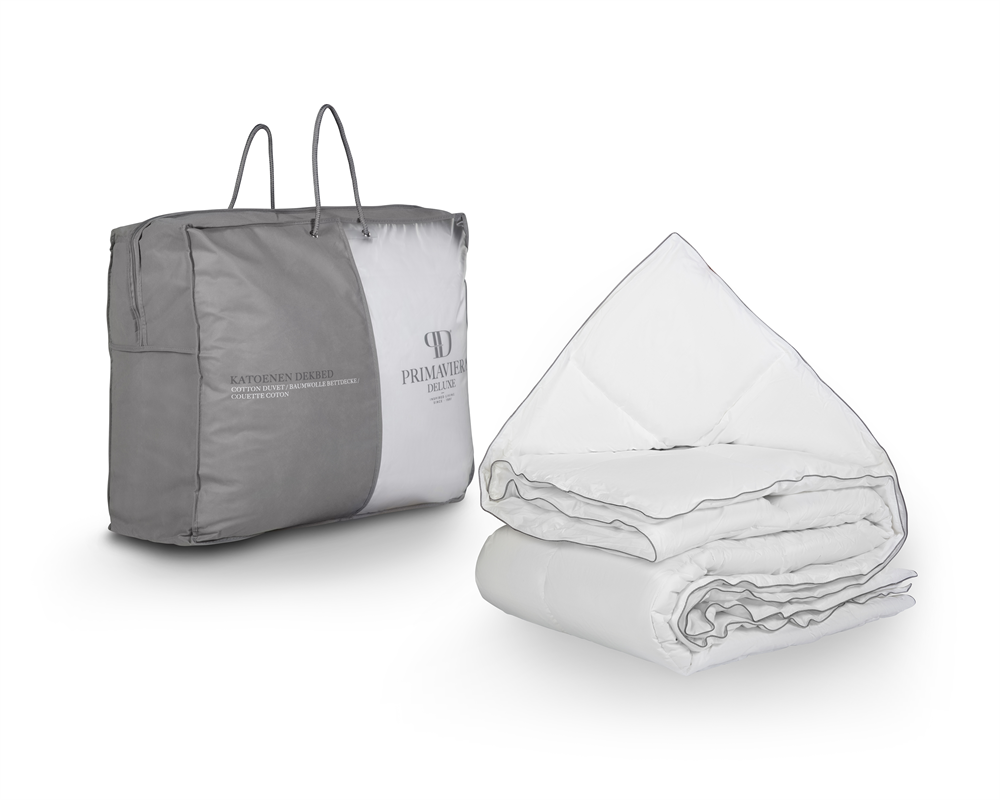 Percale Cotton Touch Enkel Dekbed Wit - Luxe - Perkal katoen - Luchtig