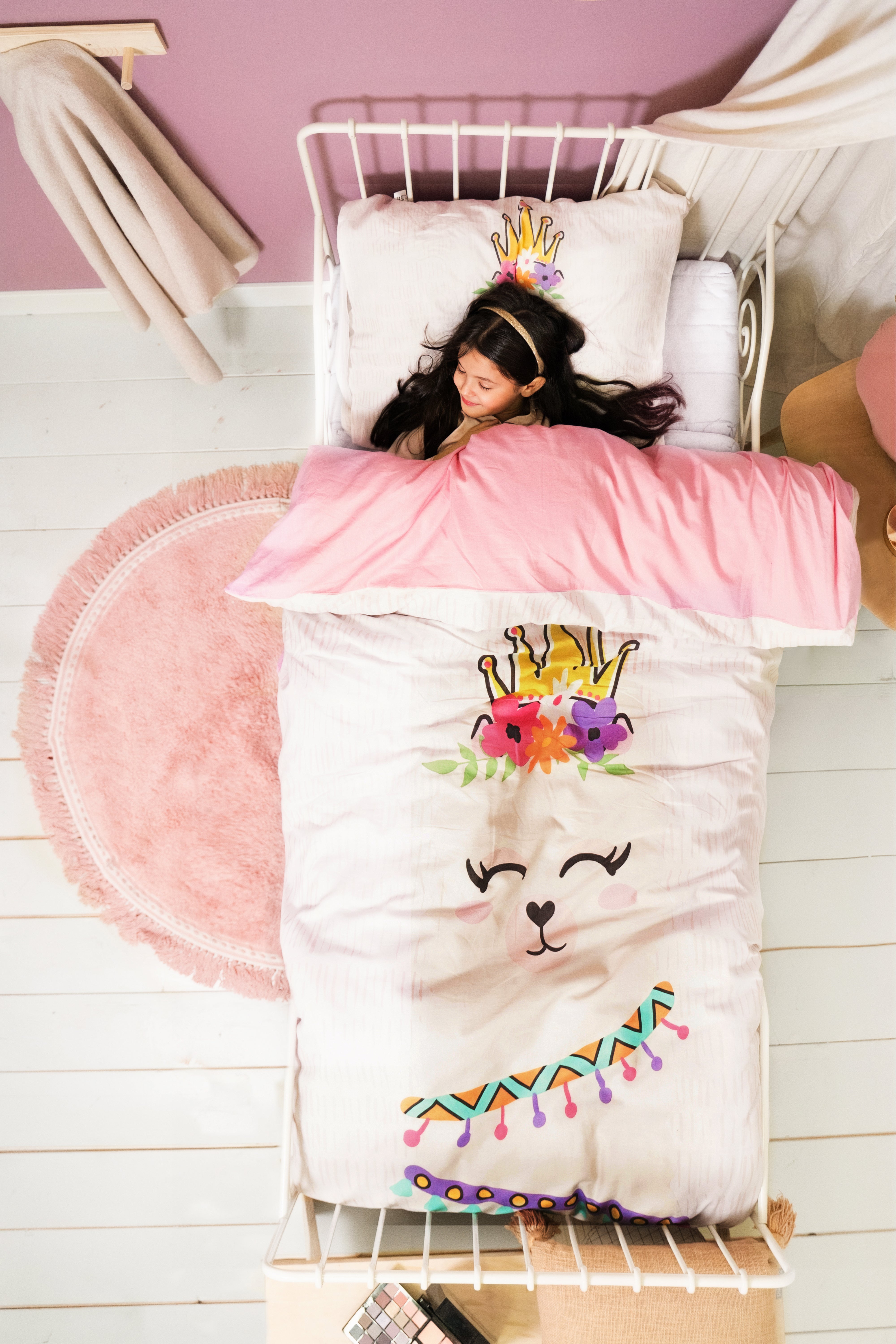 Princess Al Paca Dekbedovertrek Roze