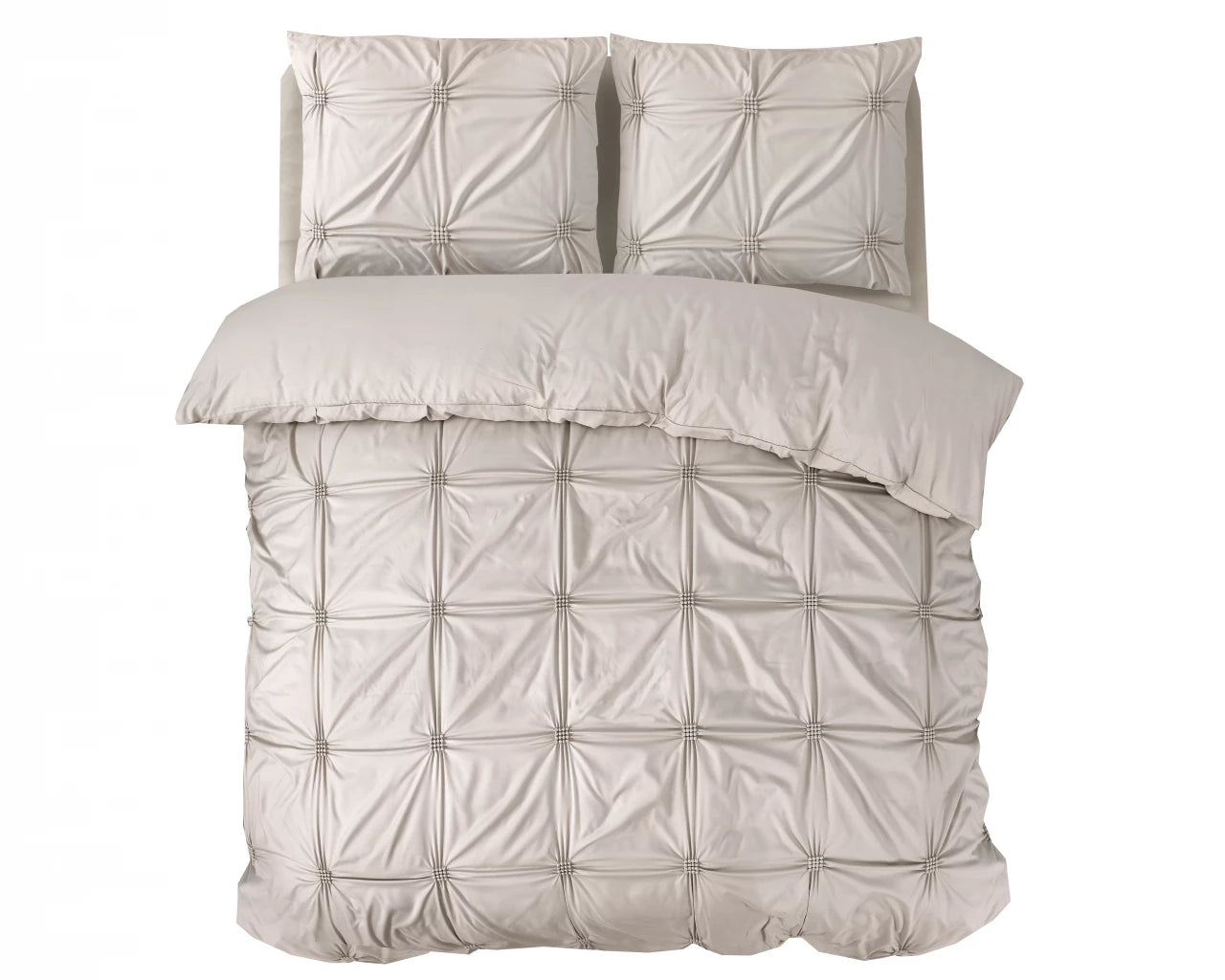 Punch Pintuck Dekbedovertrek Taupe