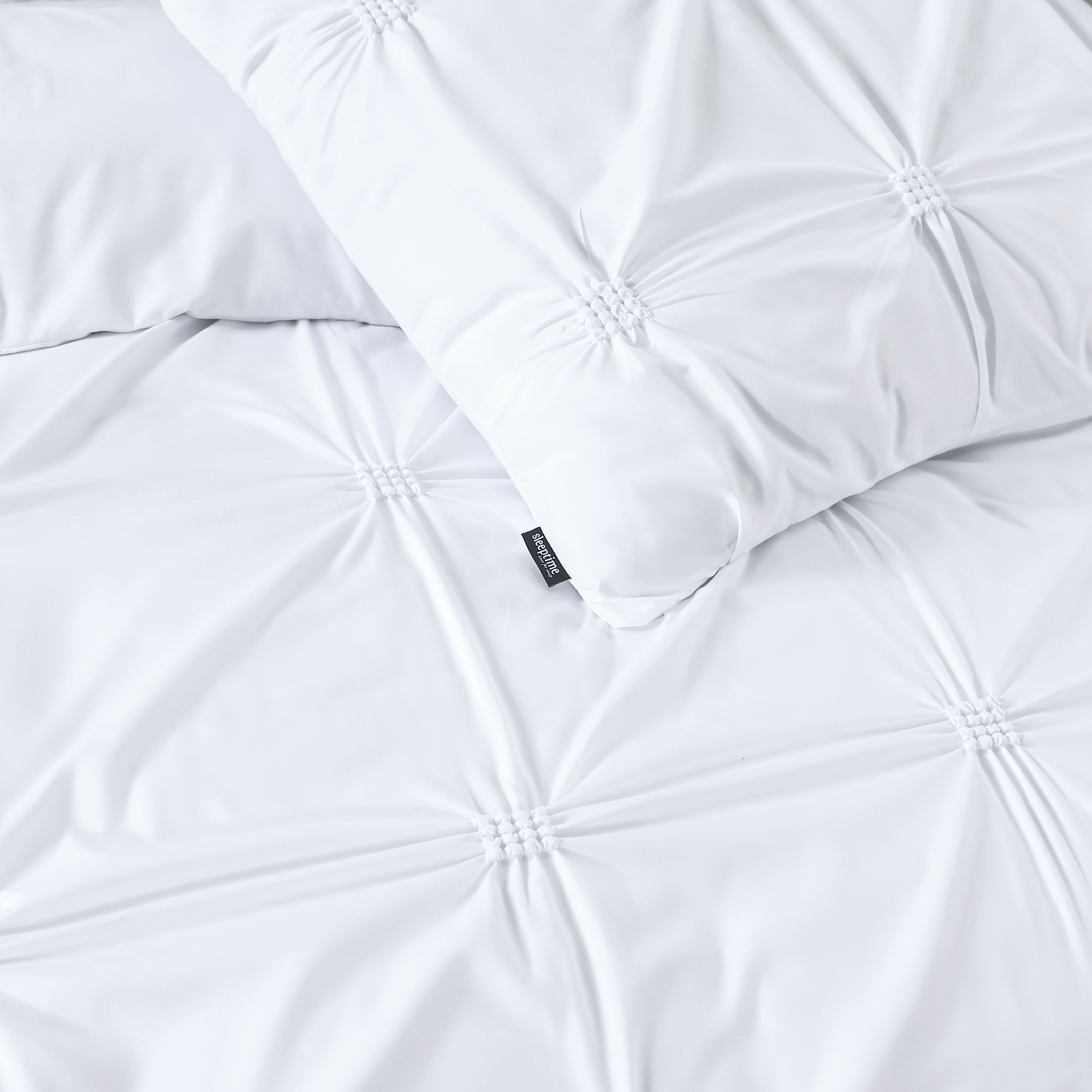 Punch Pintuck Dekbedovertrek Wit