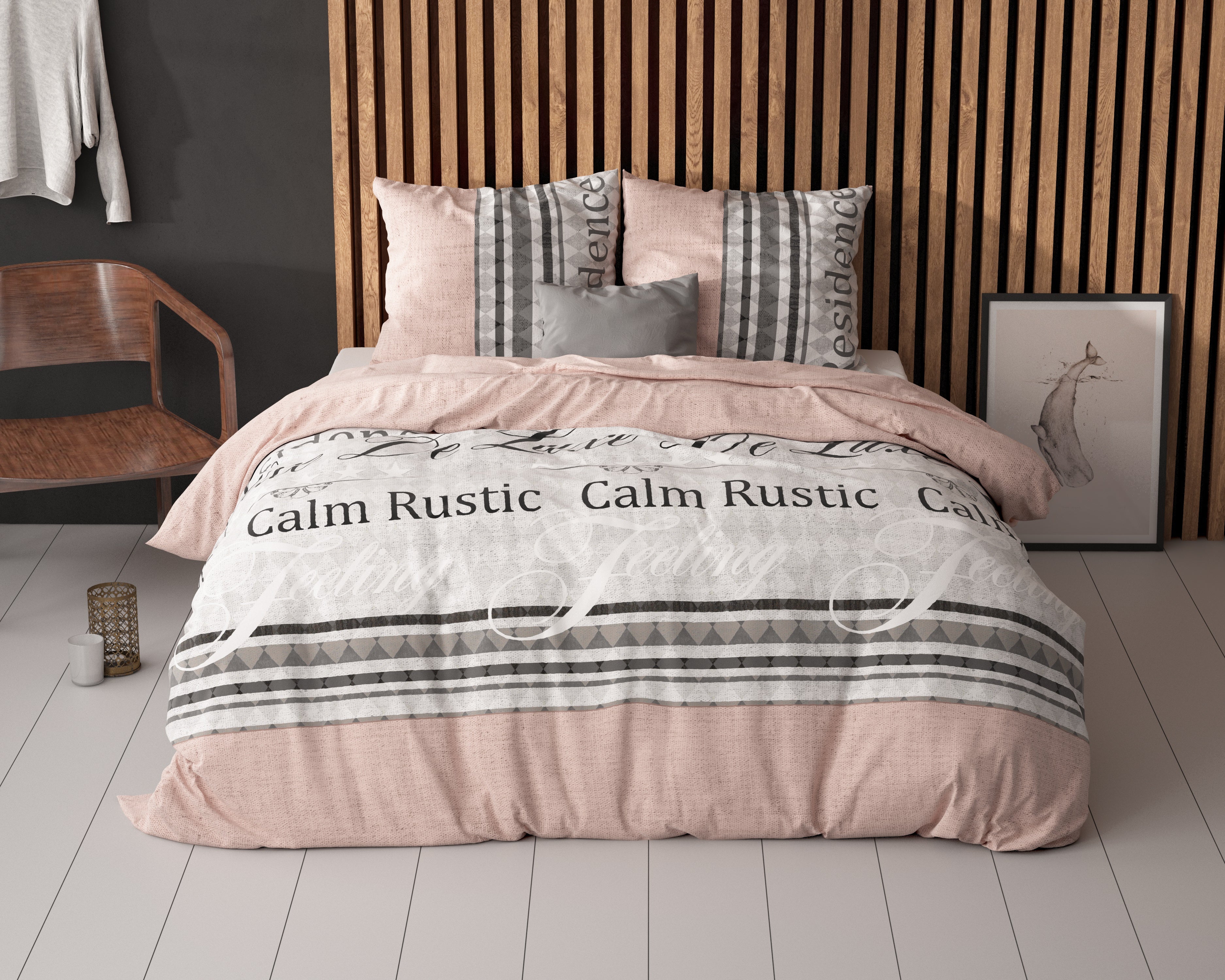 Residence Duvet Cover Gray - Cotton Woven - Non-Iron - Fun Prints