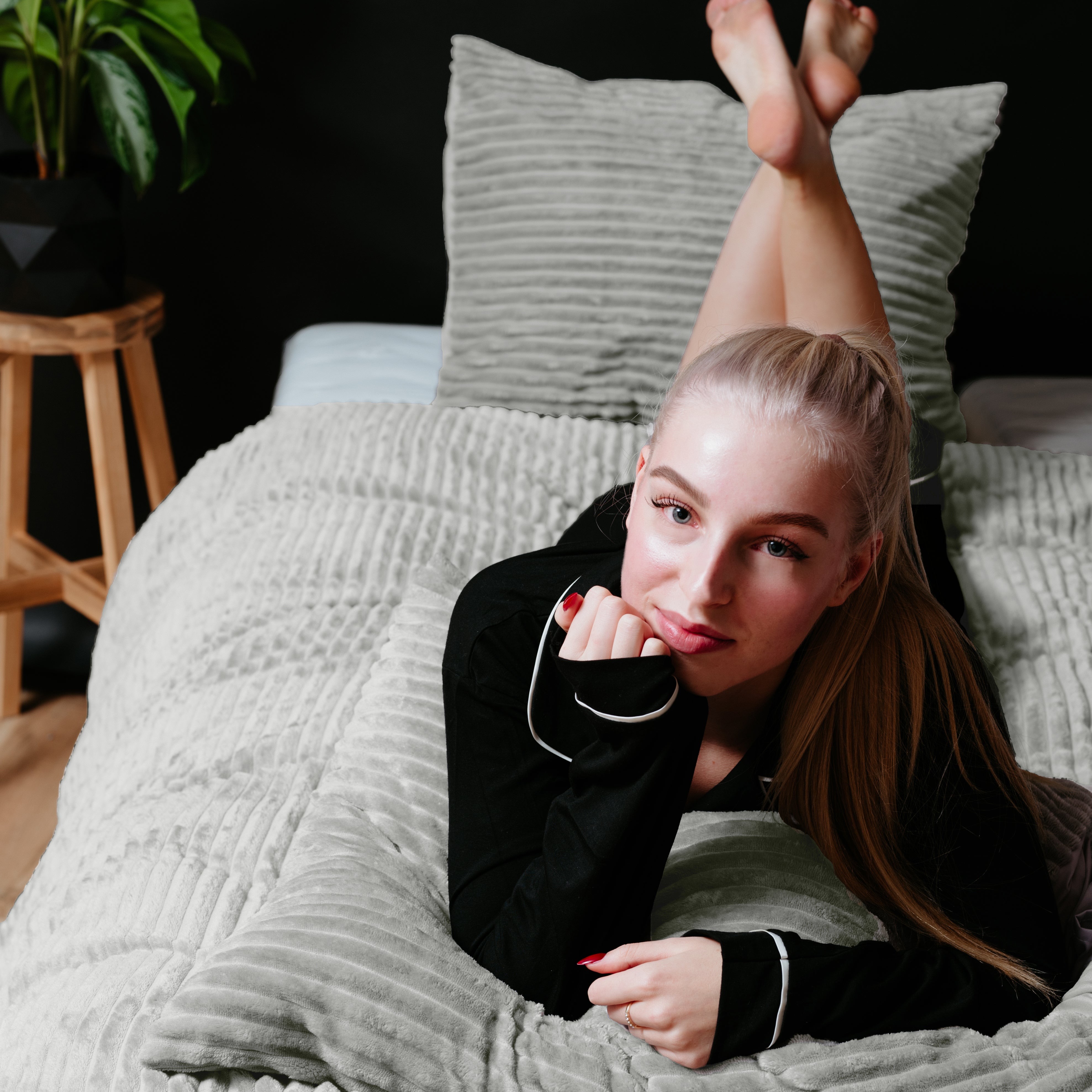 Rib Teddy Grijs Dekbedovertrek - Knuffelende nachtrust - Zacht en warm - Trendy Rib Design