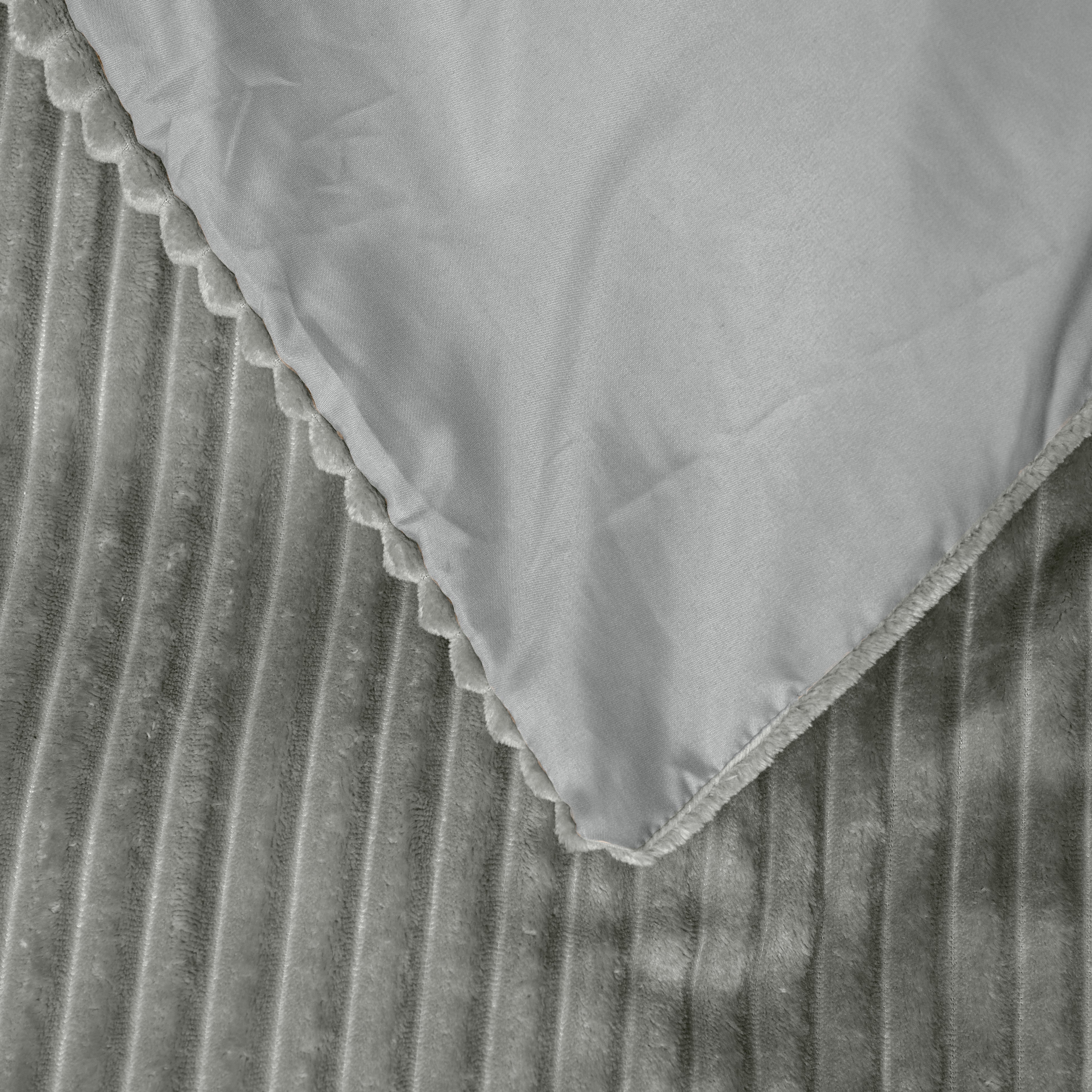 Rib Teddy Grijs Dekbedovertrek - Knuffelende nachtrust - Zacht en warm - Trendy Rib Design