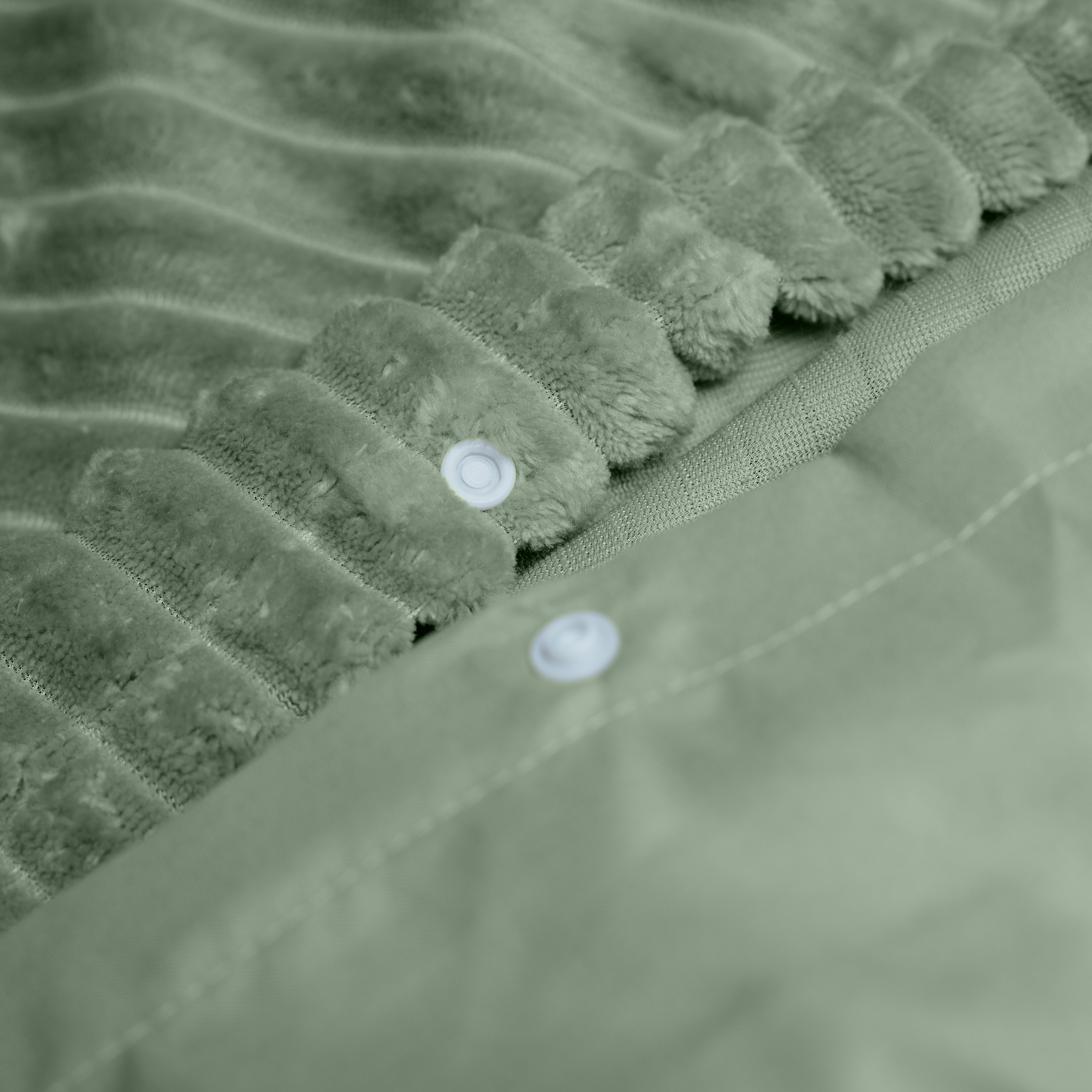 Rib Teddy Groen Dekbedovertrek - Knuffelende nachtrust - Zacht en warm - Trendy Rib Design