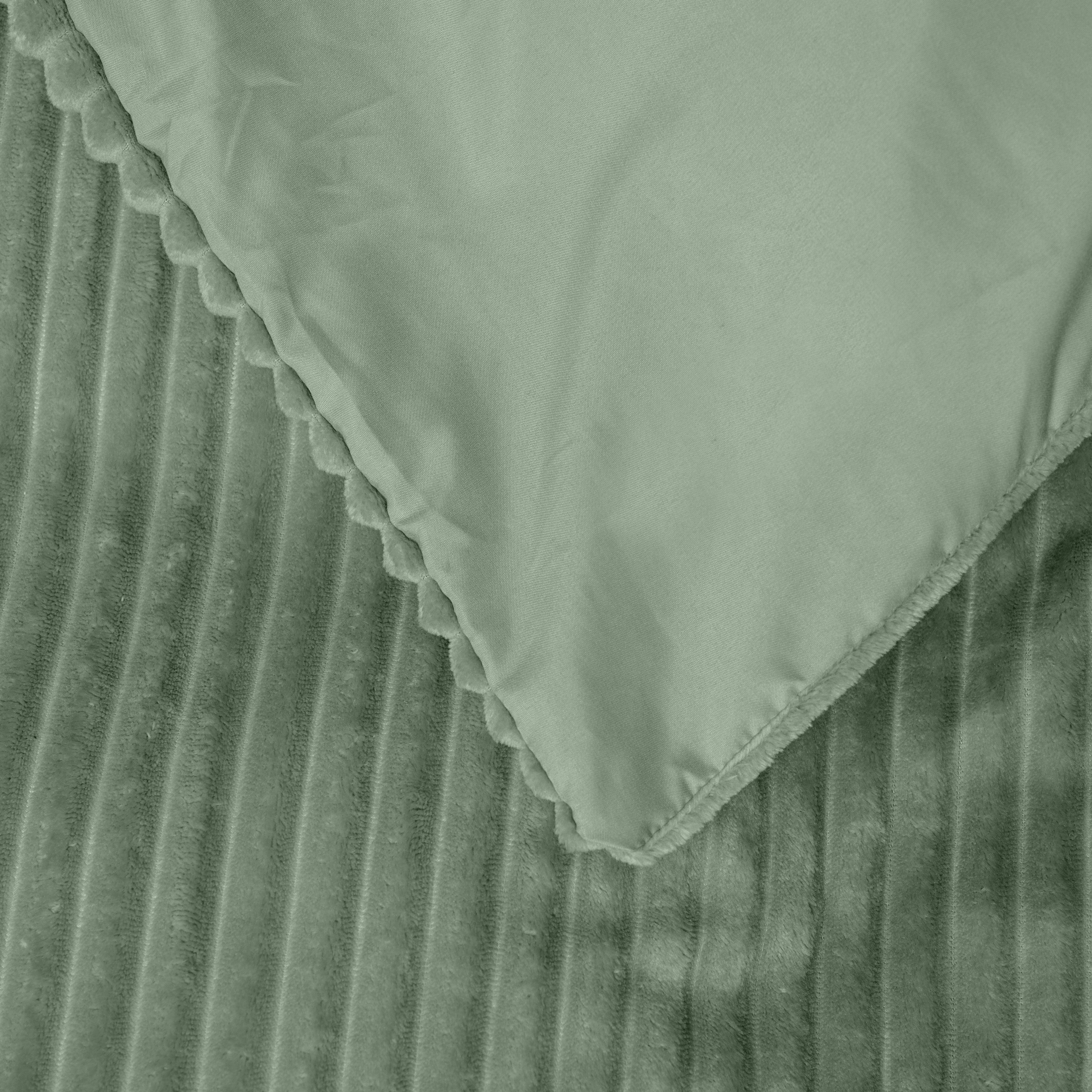 Rib Teddy Groen Dekbedovertrek - Knuffelende nachtrust - Zacht en warm - Trendy Rib Design