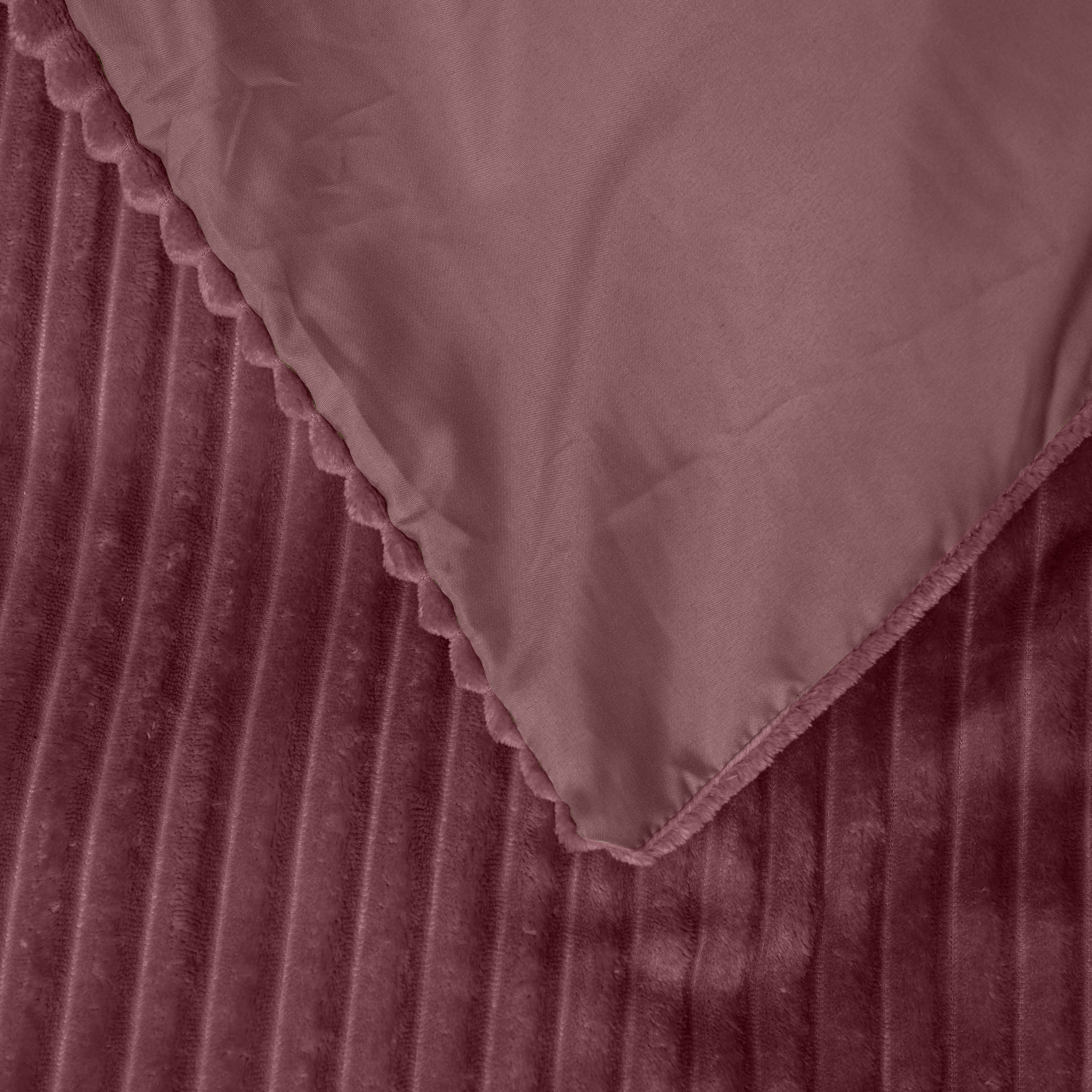Rib Teddy Oud Roze Dekbedovertrek - Knuffelende nachtrust - Zacht en warm - Trendy Rib Design
