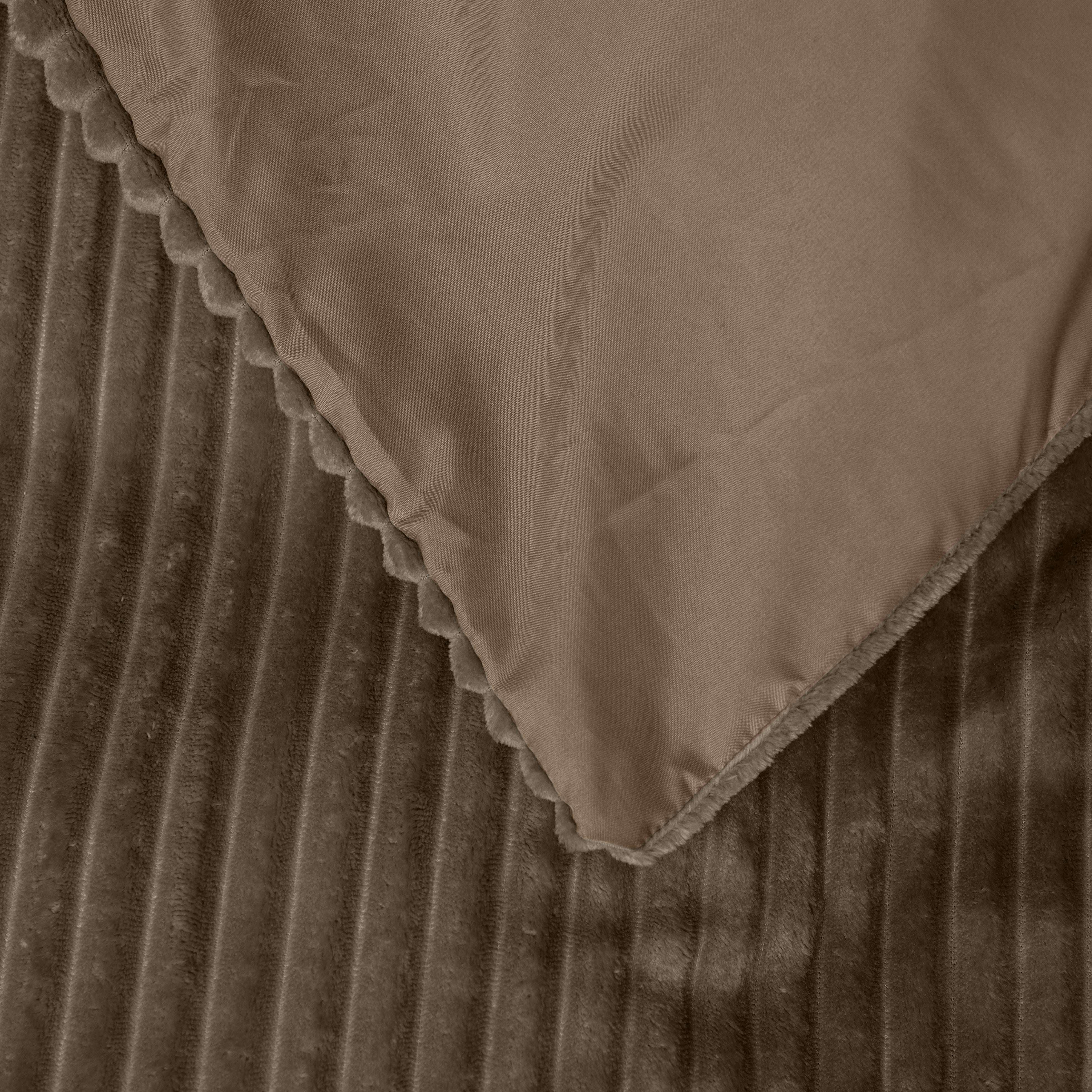 Rib Teddy Taupe Dekbedovertrek - Knuffelende nachtrust - Zacht en warm - Trendy Rib Design