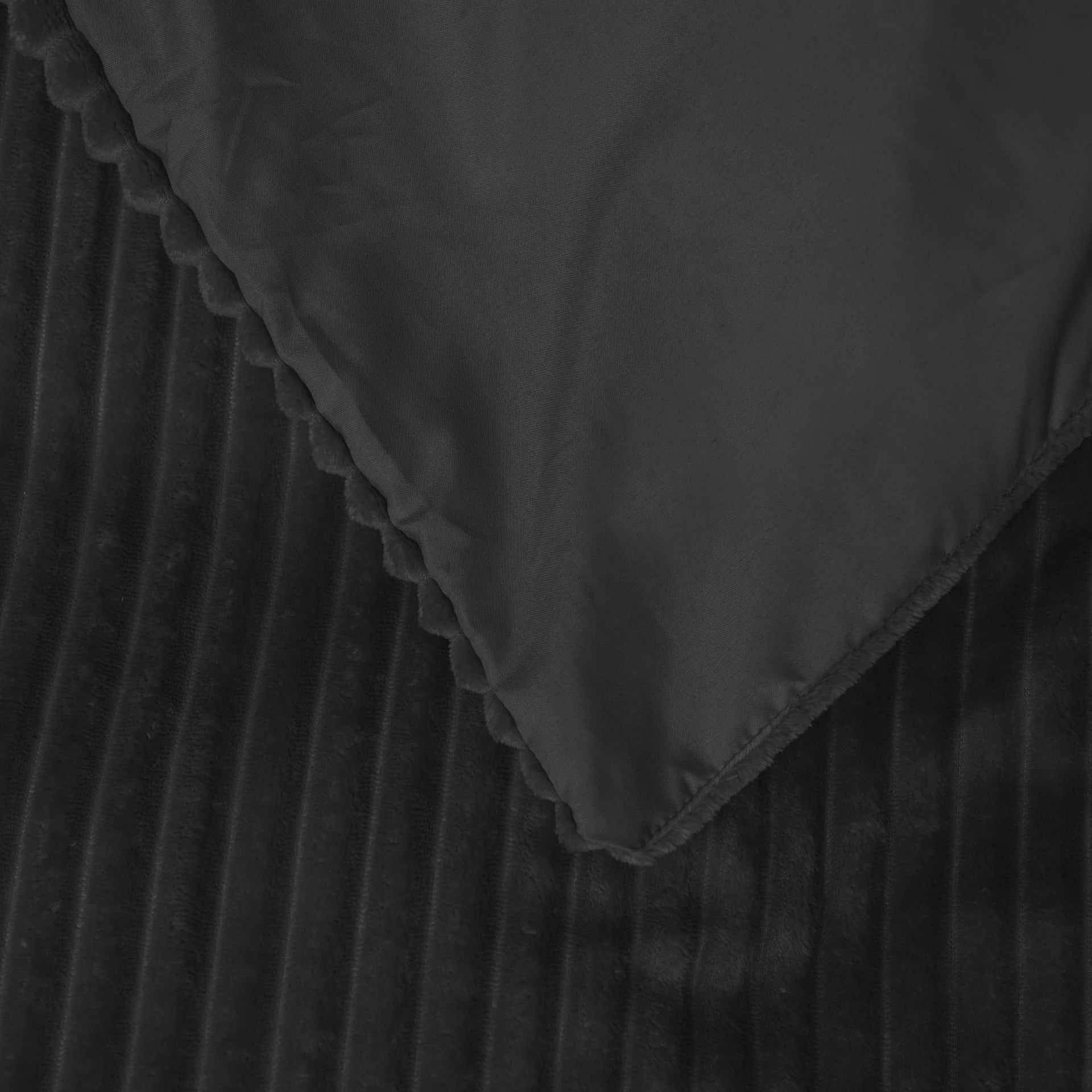 Rib Teddy Zwart Dekbedovertrek - Knuffelende nachtrust - Zacht en warm - Trendy Rib Design