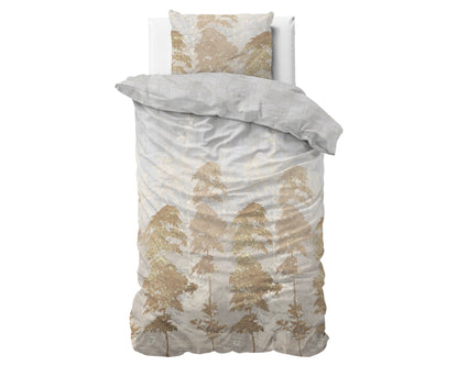Riffo Goud Dekbedovertrek - Luxe Satijn - Hoge kwaliteit - Trendy prints