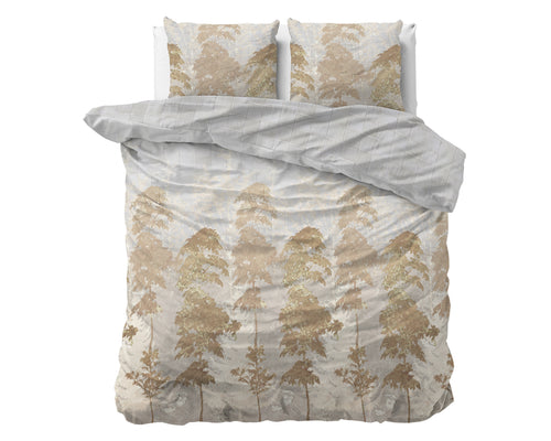 Riffo Goud Dekbedovertrek - Luxe Satijn - Hoge kwaliteit - Trendy prints
