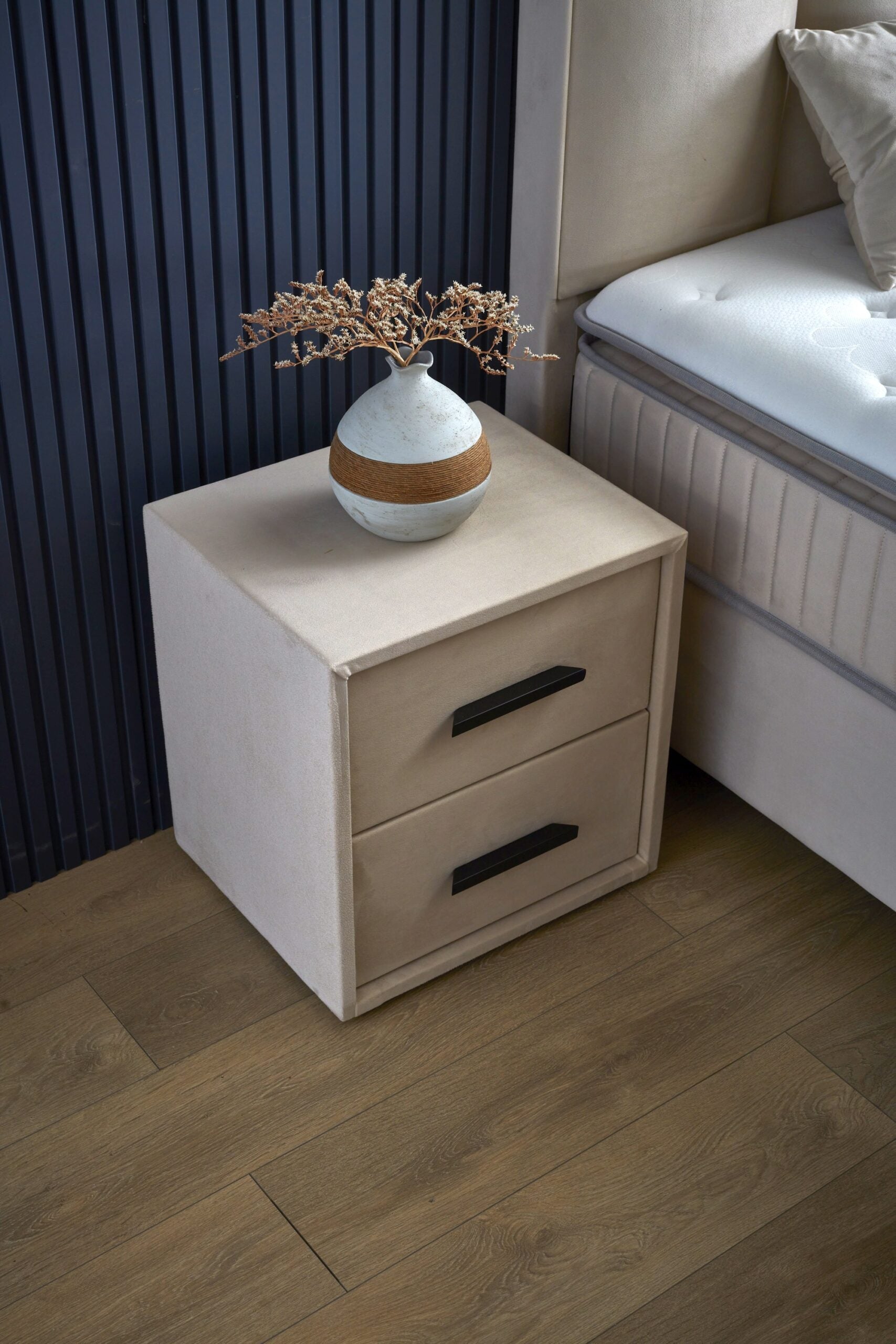 SKYBEDD ® - Boxspring met opbergruimte Birdybedd Beige