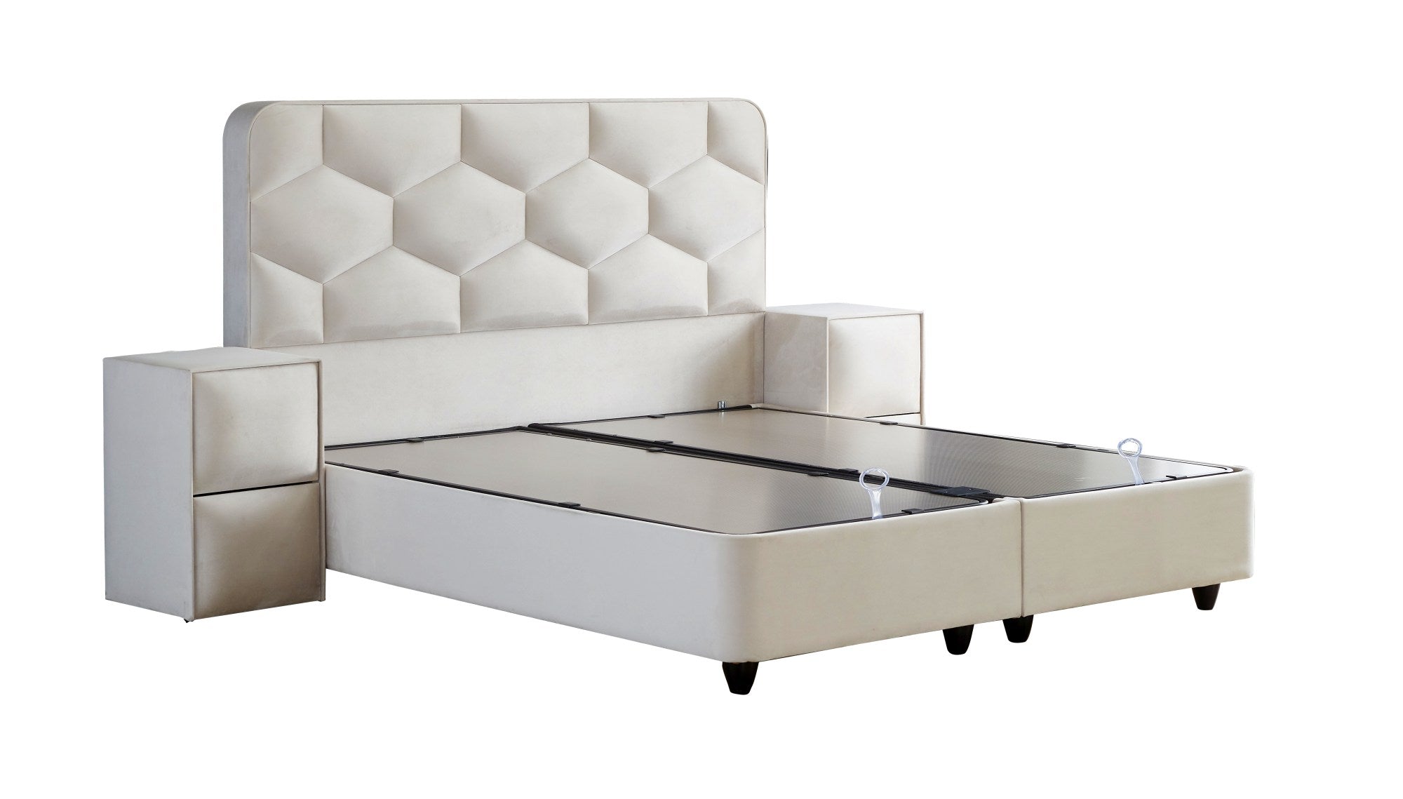 SKYBEDD ® - Boxspring met opbergruimte Dolcebedd Beige