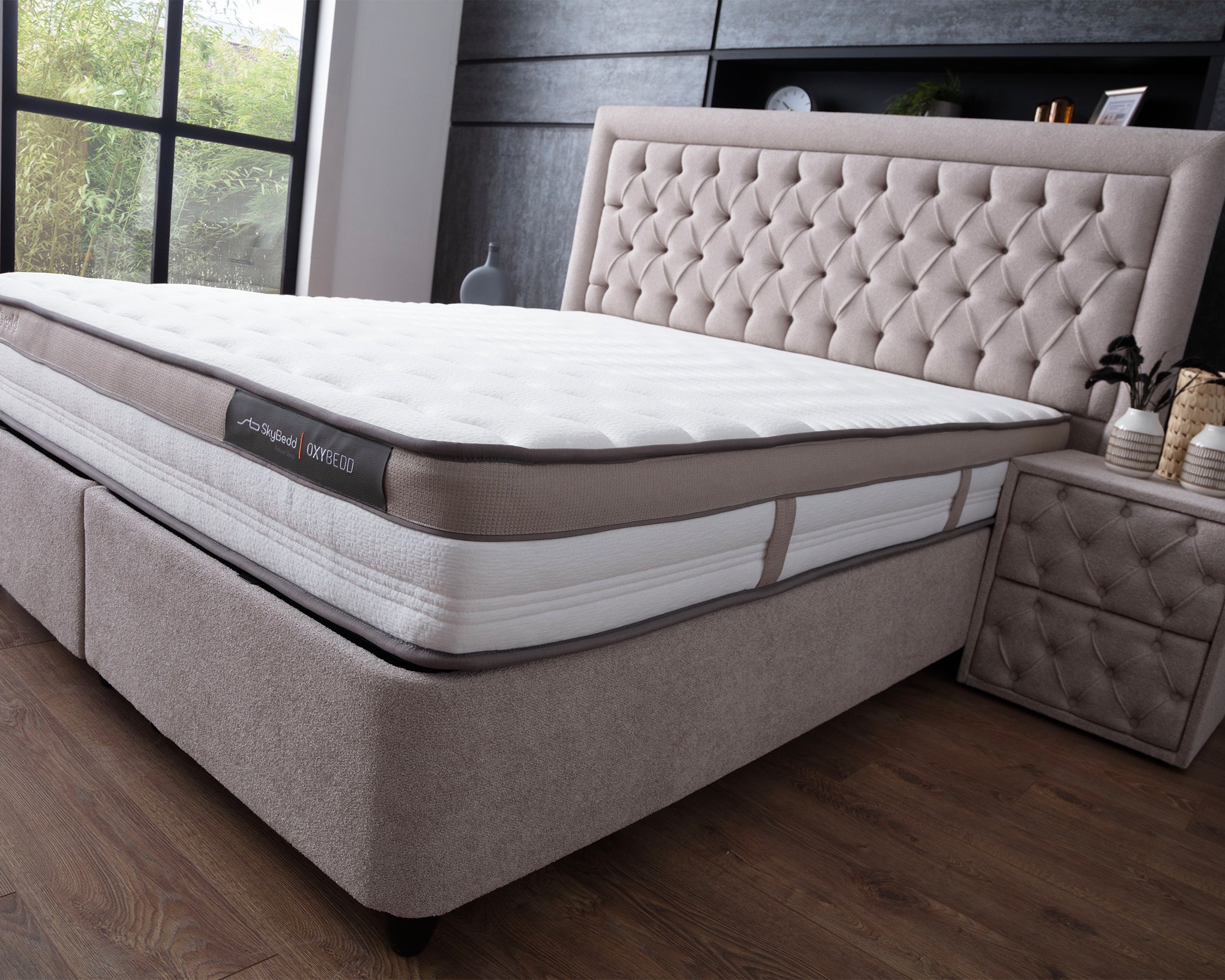 SKYBEDD ® - Boxspring met opbergruimte Oxybedd