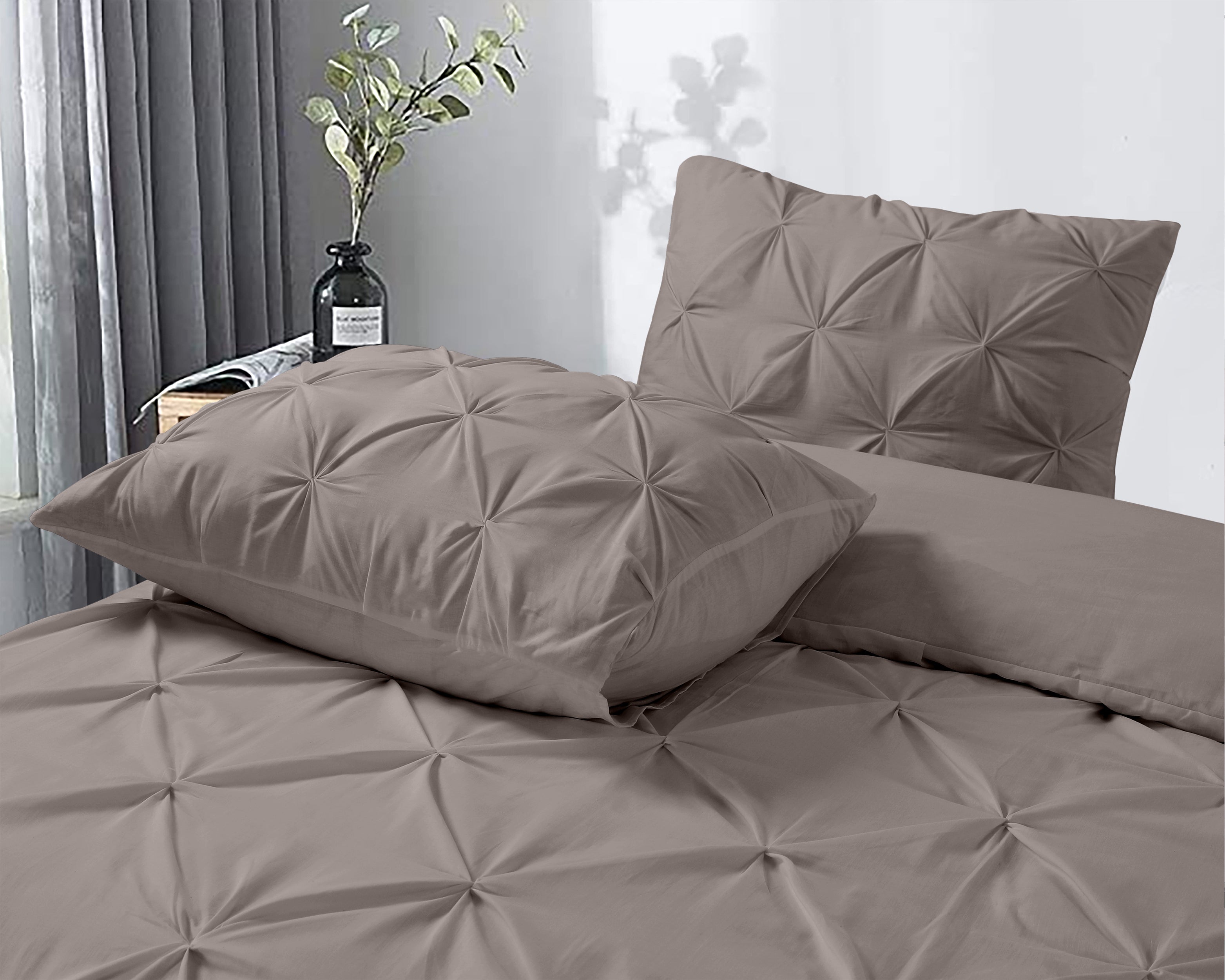 Salvador Dekbedovertrek Taupe - Zacht geweven katoen - Luxe uitstraling - Anti-allergisch