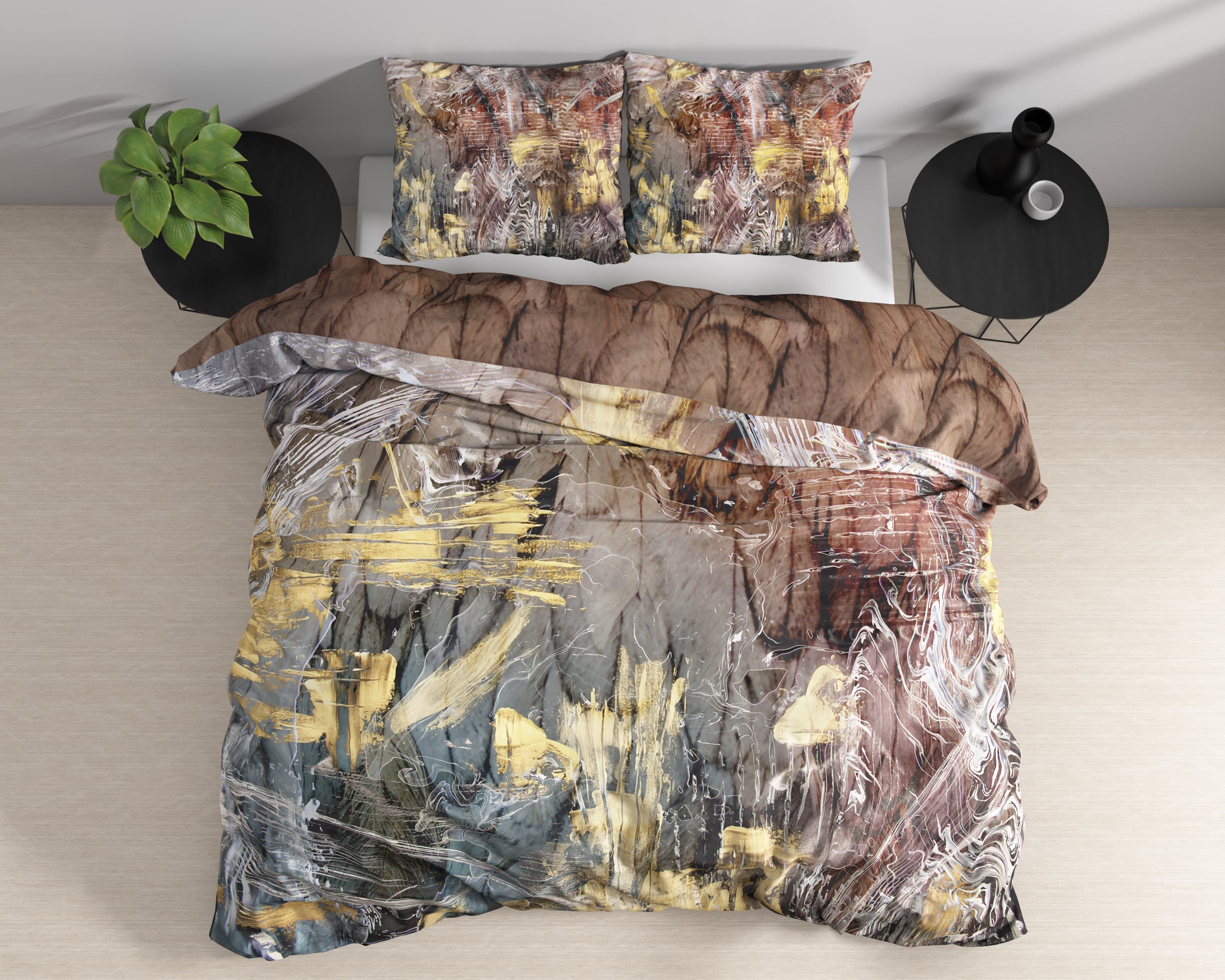 Sarda Dekbedovertrek Multi - Super zacht geweven - Luxe verpakt - Marble design