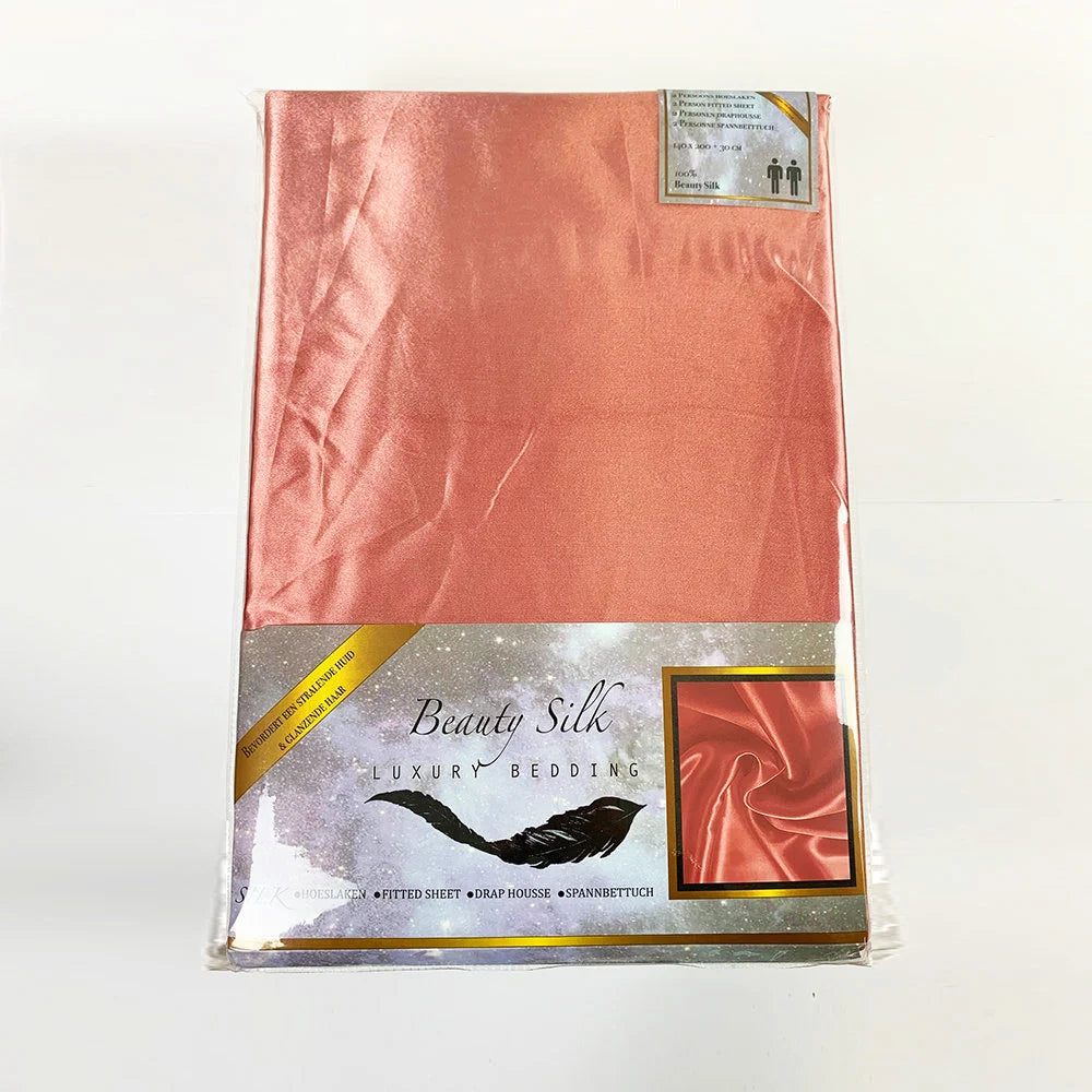Satin Fitted Sheet Old Pink | Rose Gold – Soft, Shiny &amp; Skin-Friendly