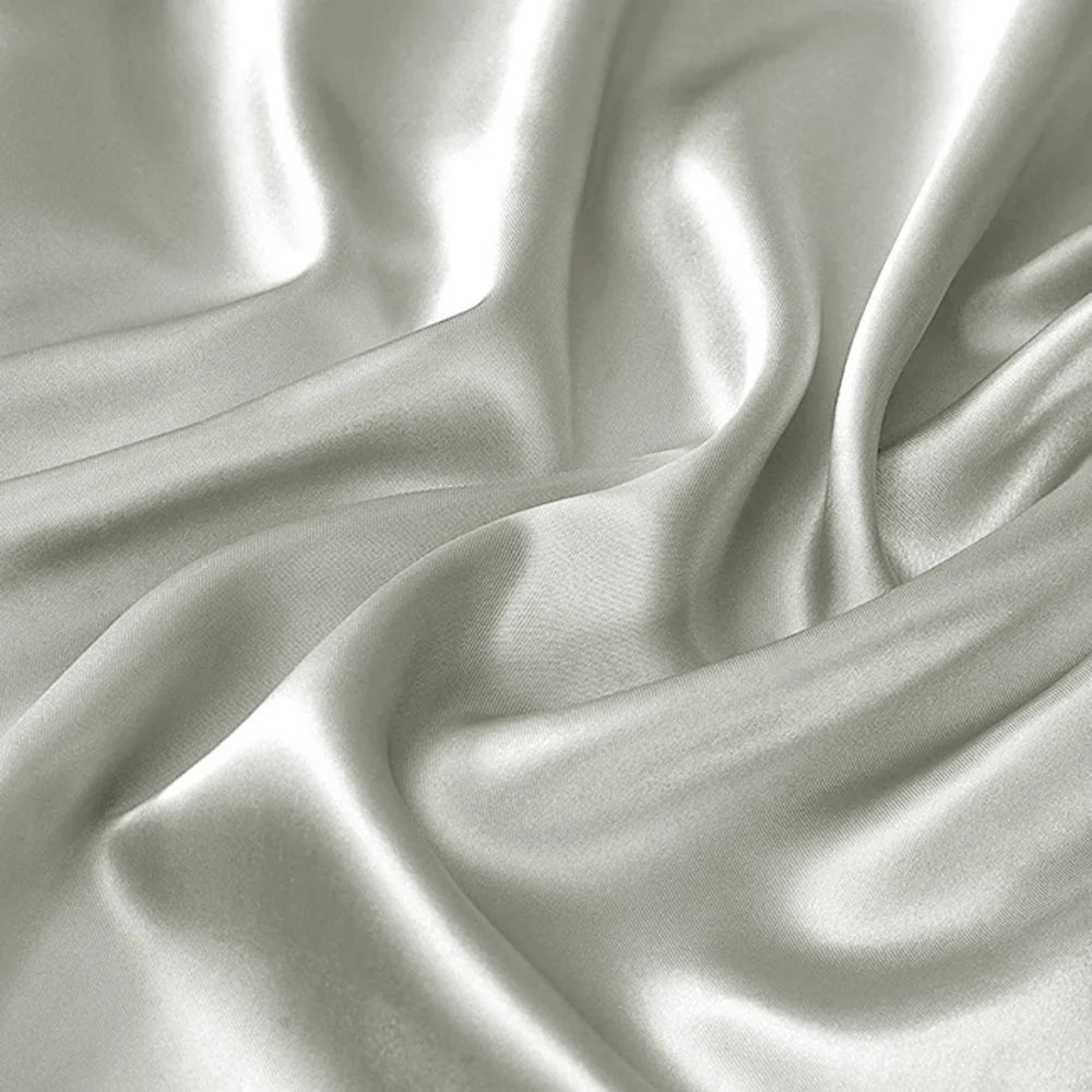 Satijnen Hoeslaken Zilvergrijs | Zijdezacht & Glanzend