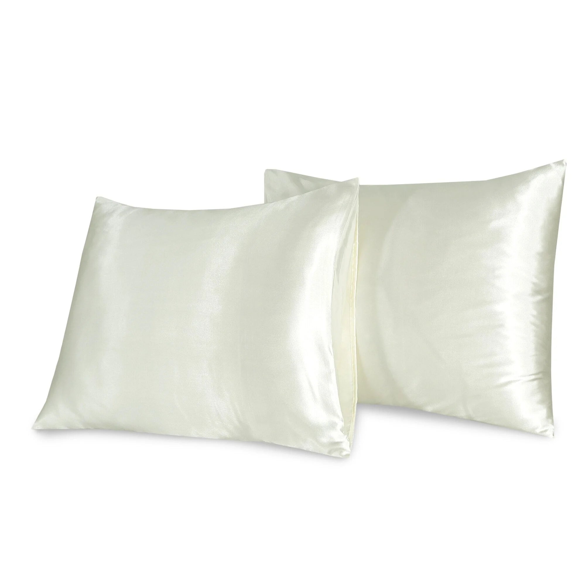 Satijnen Kussenslopen Crème 60 x 70 cm - 2 stuks