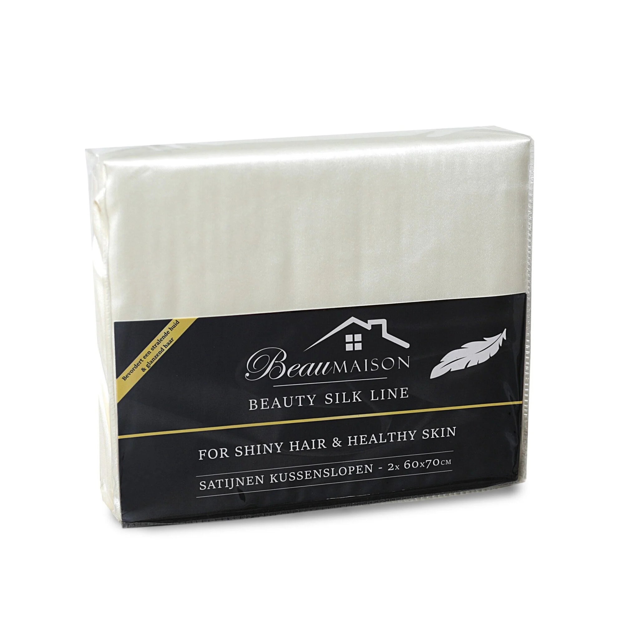 Satijnen Kussenslopen Crème 60 x 70 cm - 2 stuks
