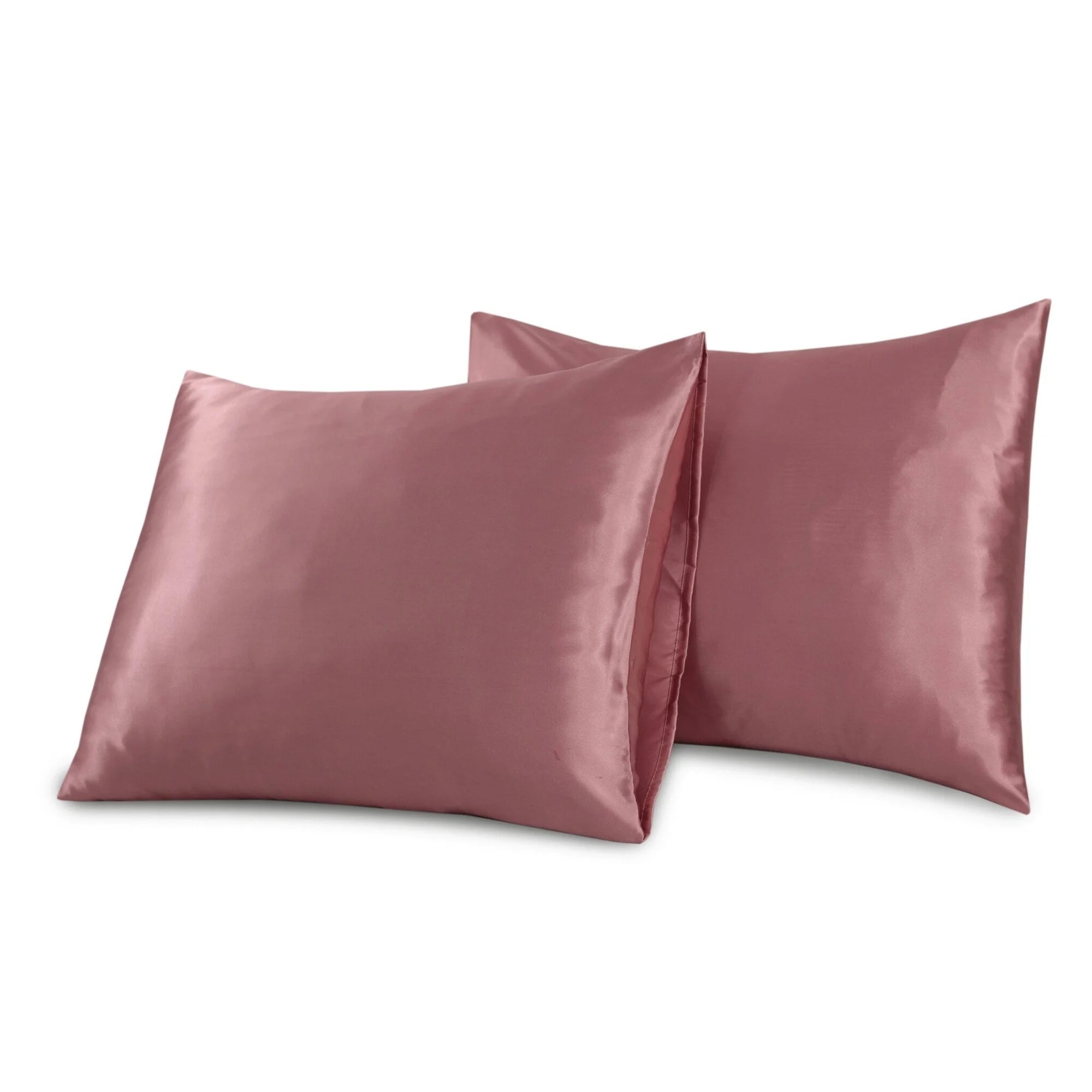 Satijnen Kussenslopen Roze 60 x 70 cm – Set van 2